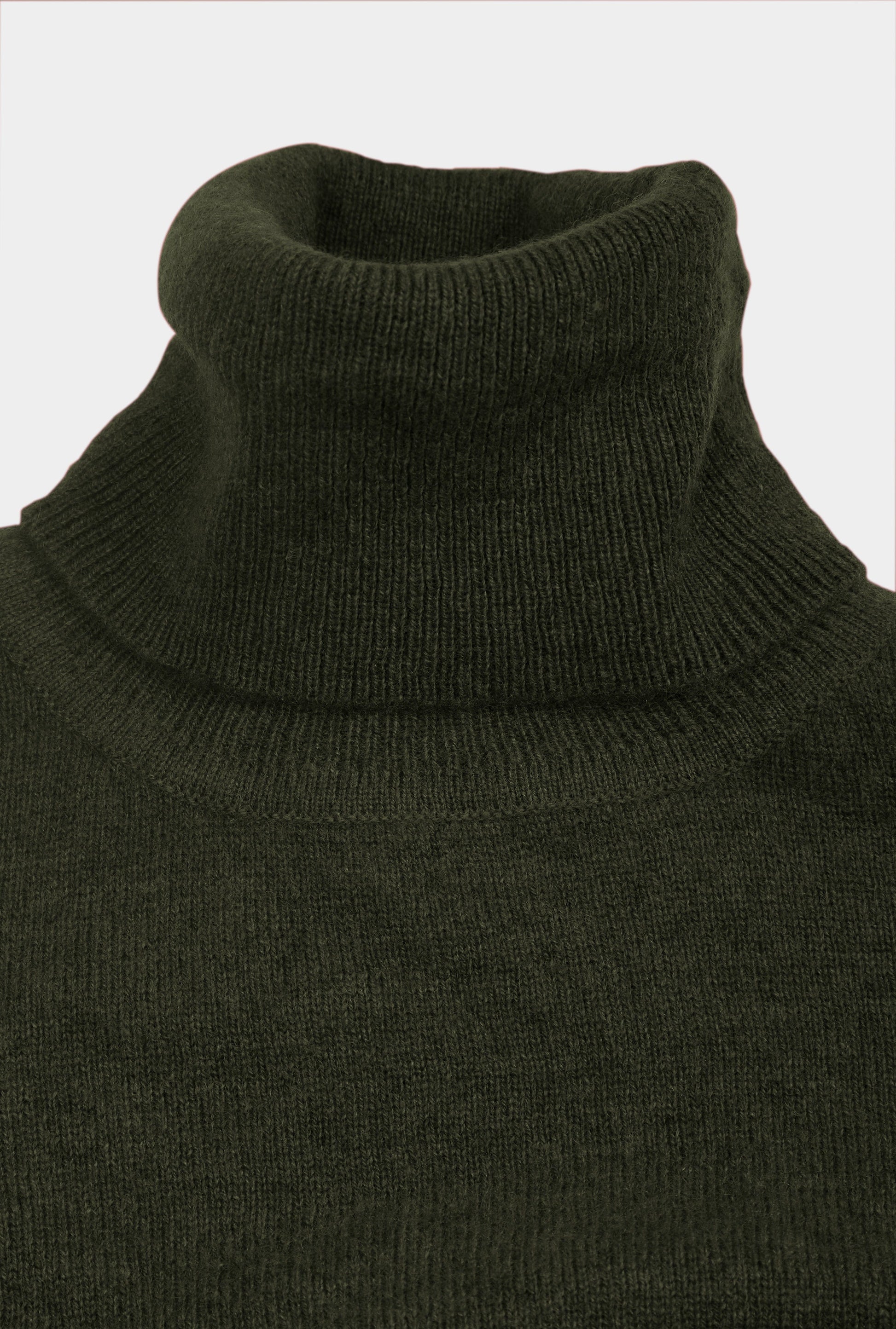 Cashmere Roll Neck in Highland Green