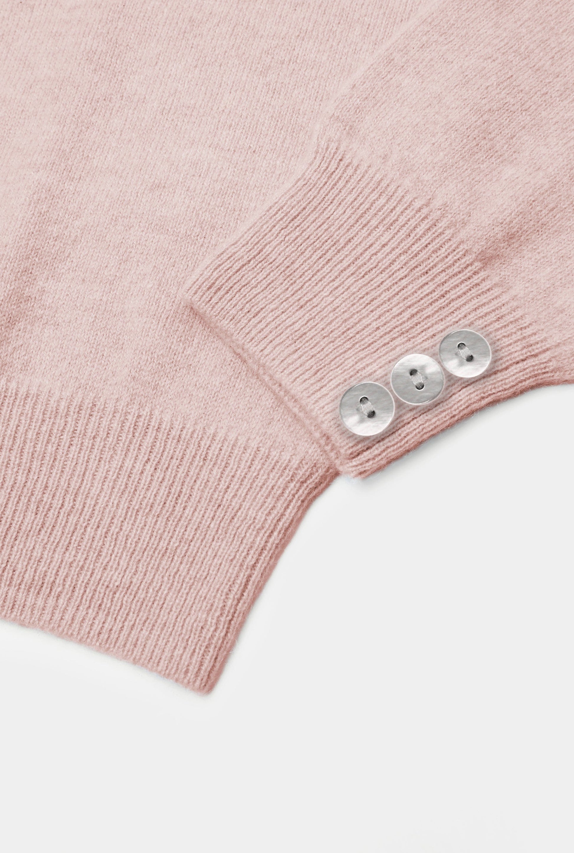 Cashmere Roll Neck in Pastel Pink
