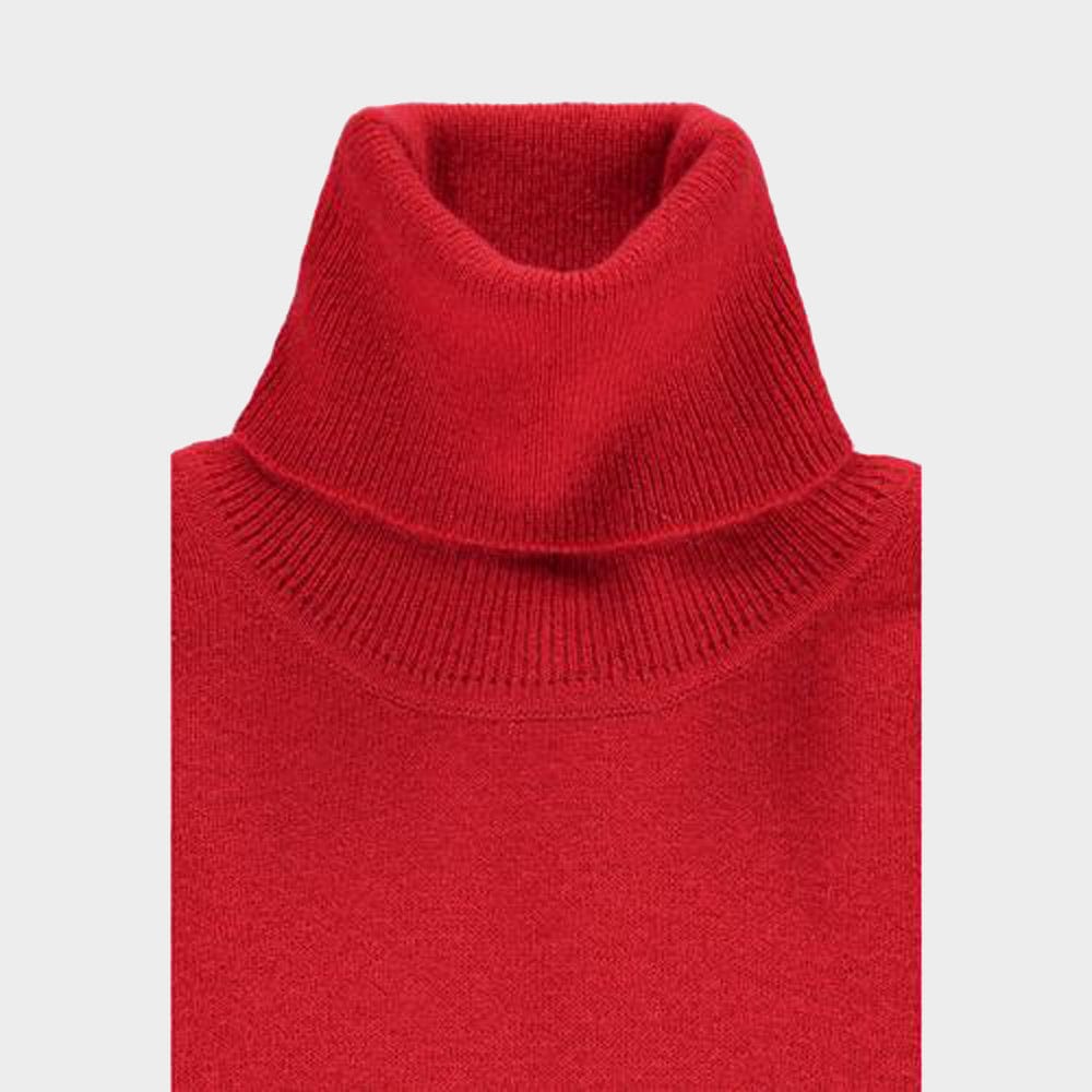 Cashmere Roll Neck in Red
