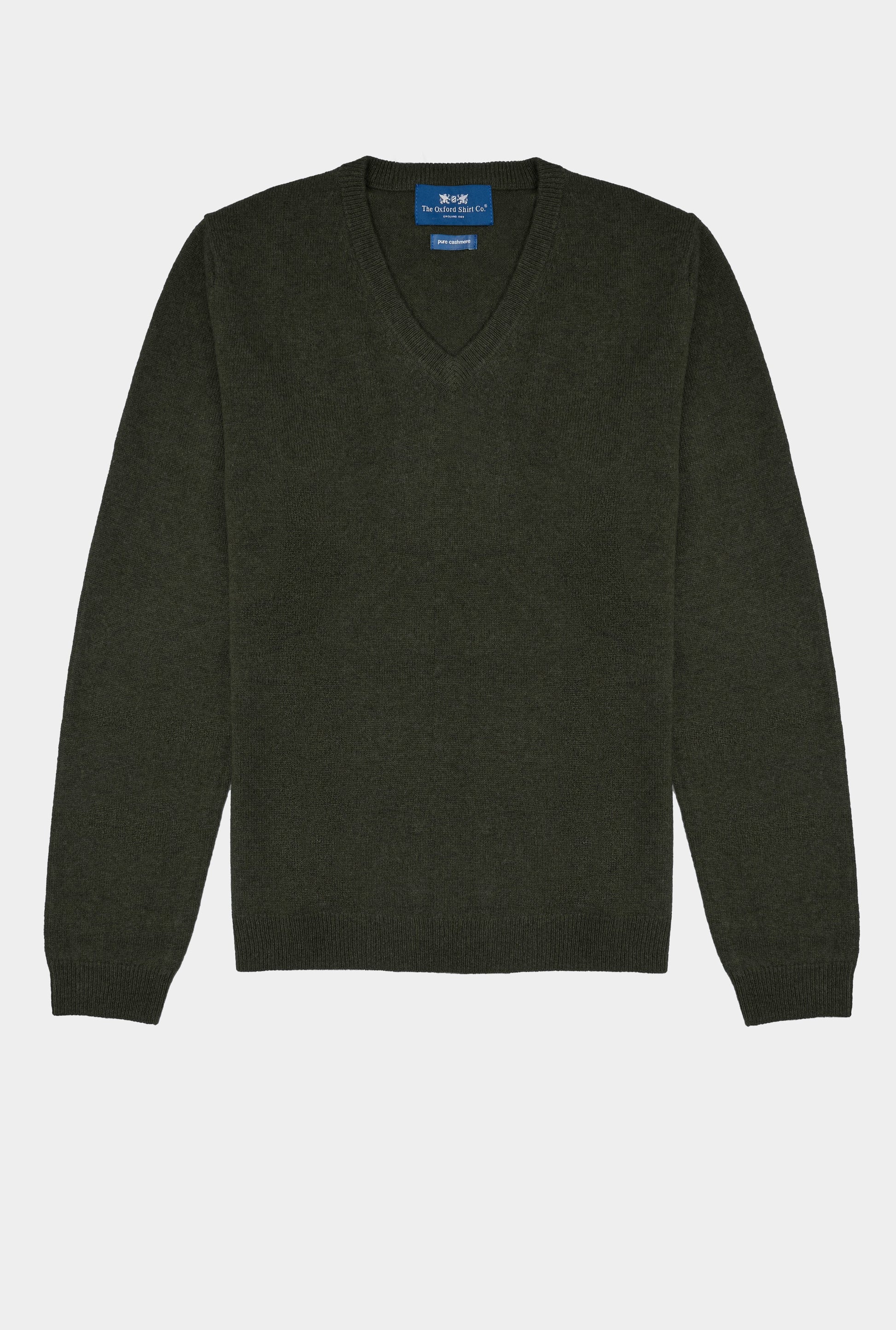 Cashmere V Neck in Highland Green