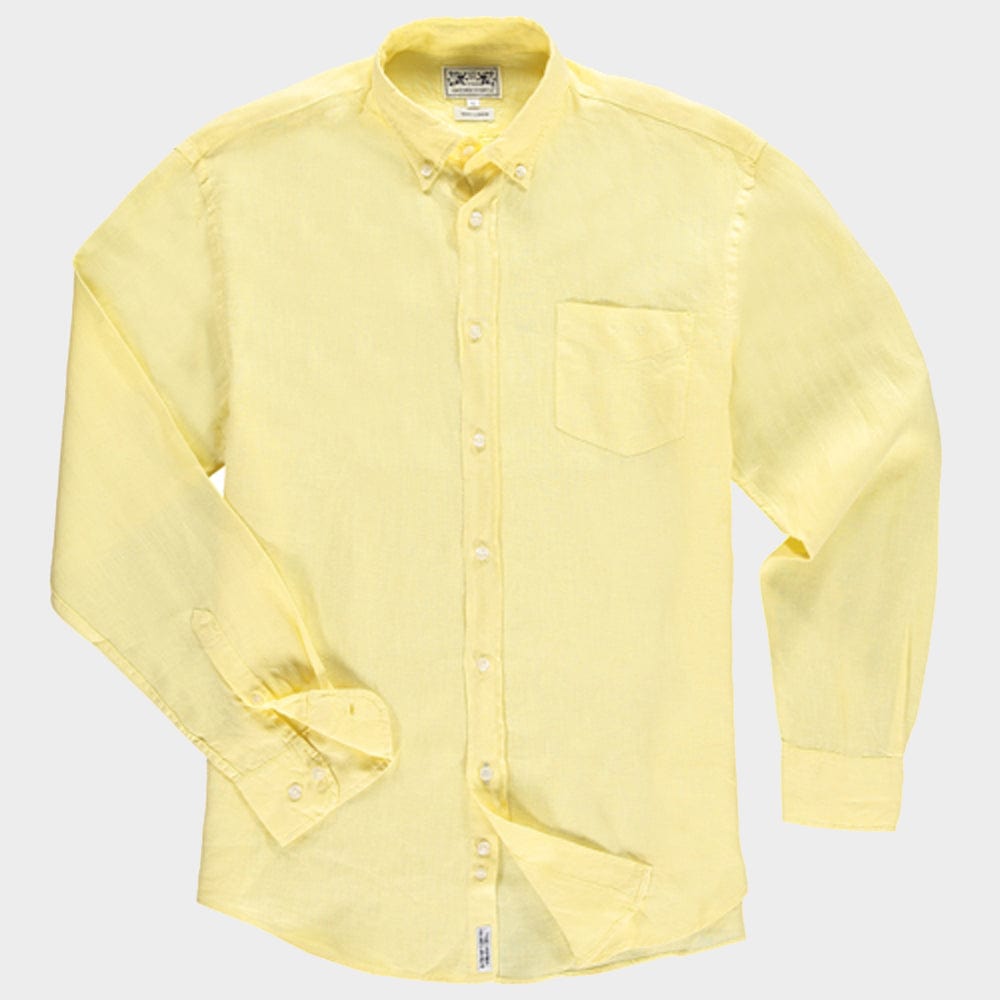 Classic Fit Linen Shirt in Lemon