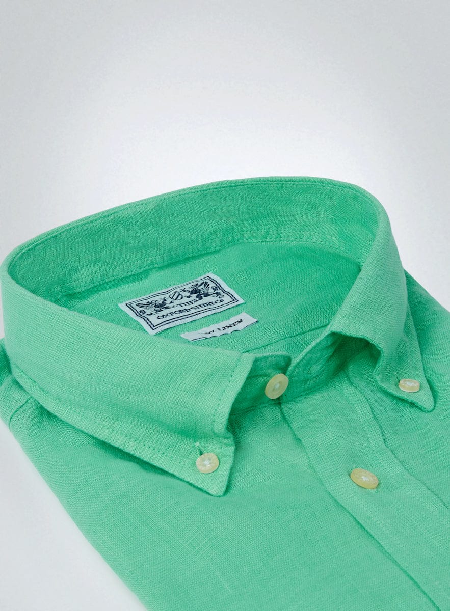 Classic Fit Linen Shirt in Lime