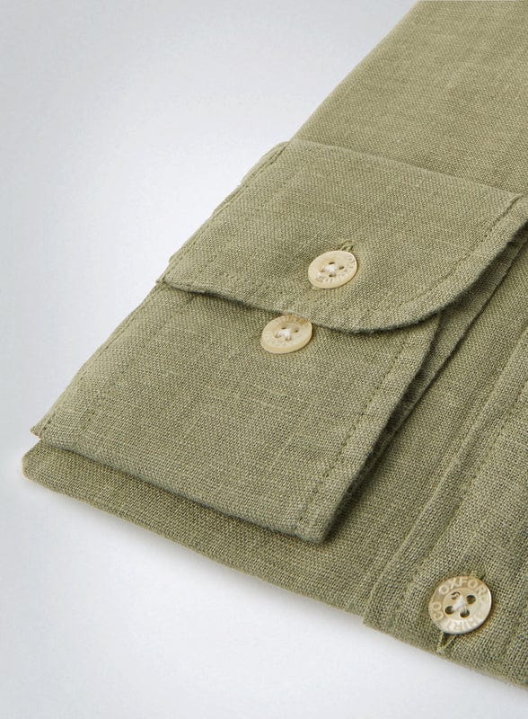 Classic Fit Linen Shirt in Sage