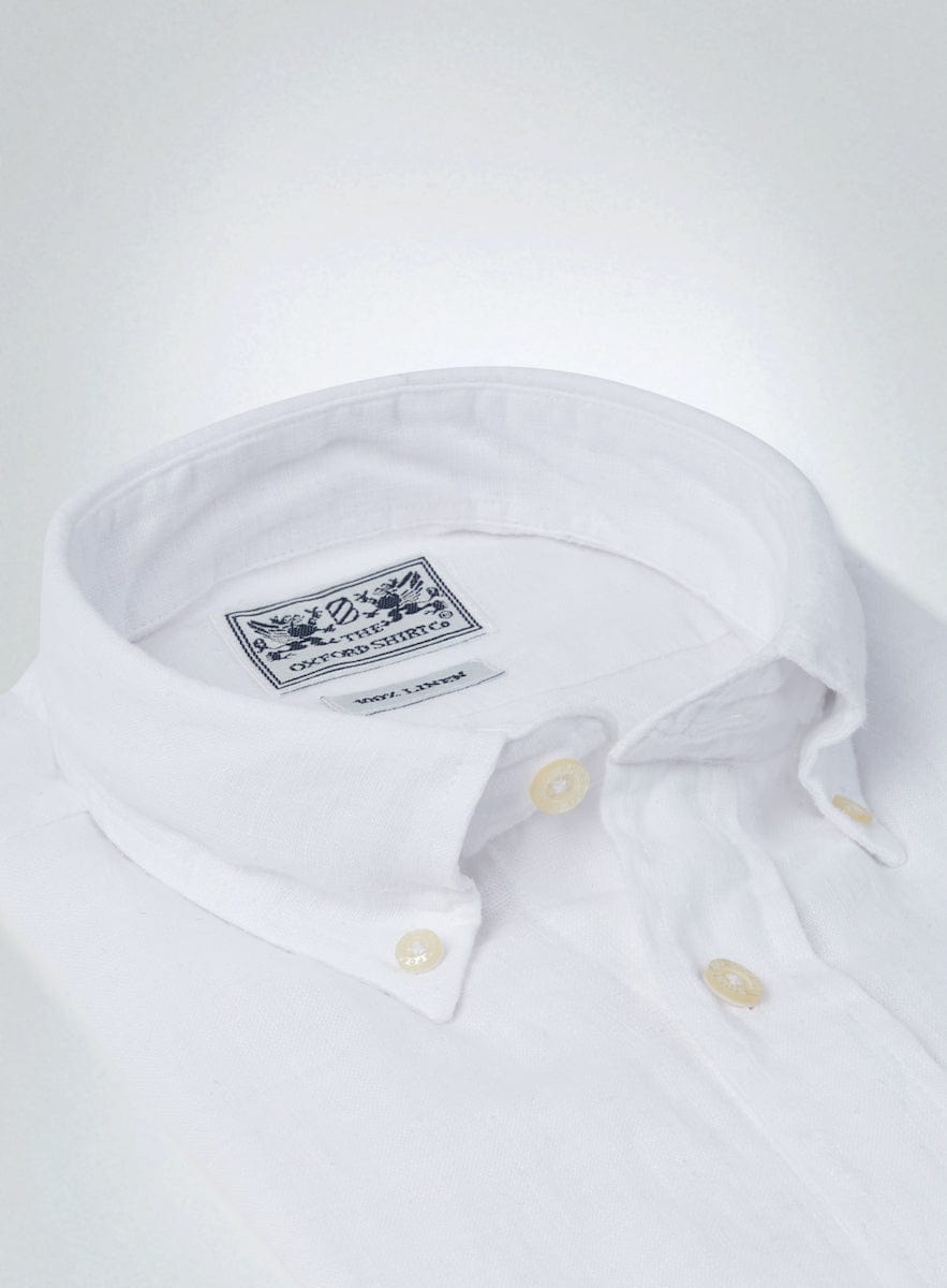 Classic Fit Linen Shirt in White