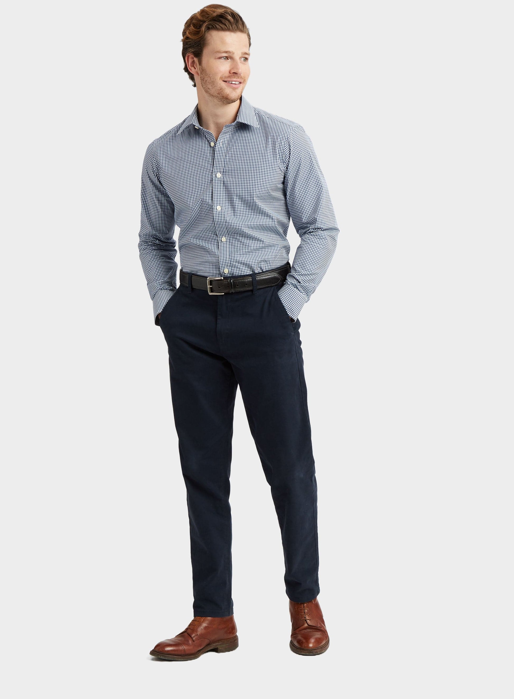 Classic Gingham Shirt - Navy