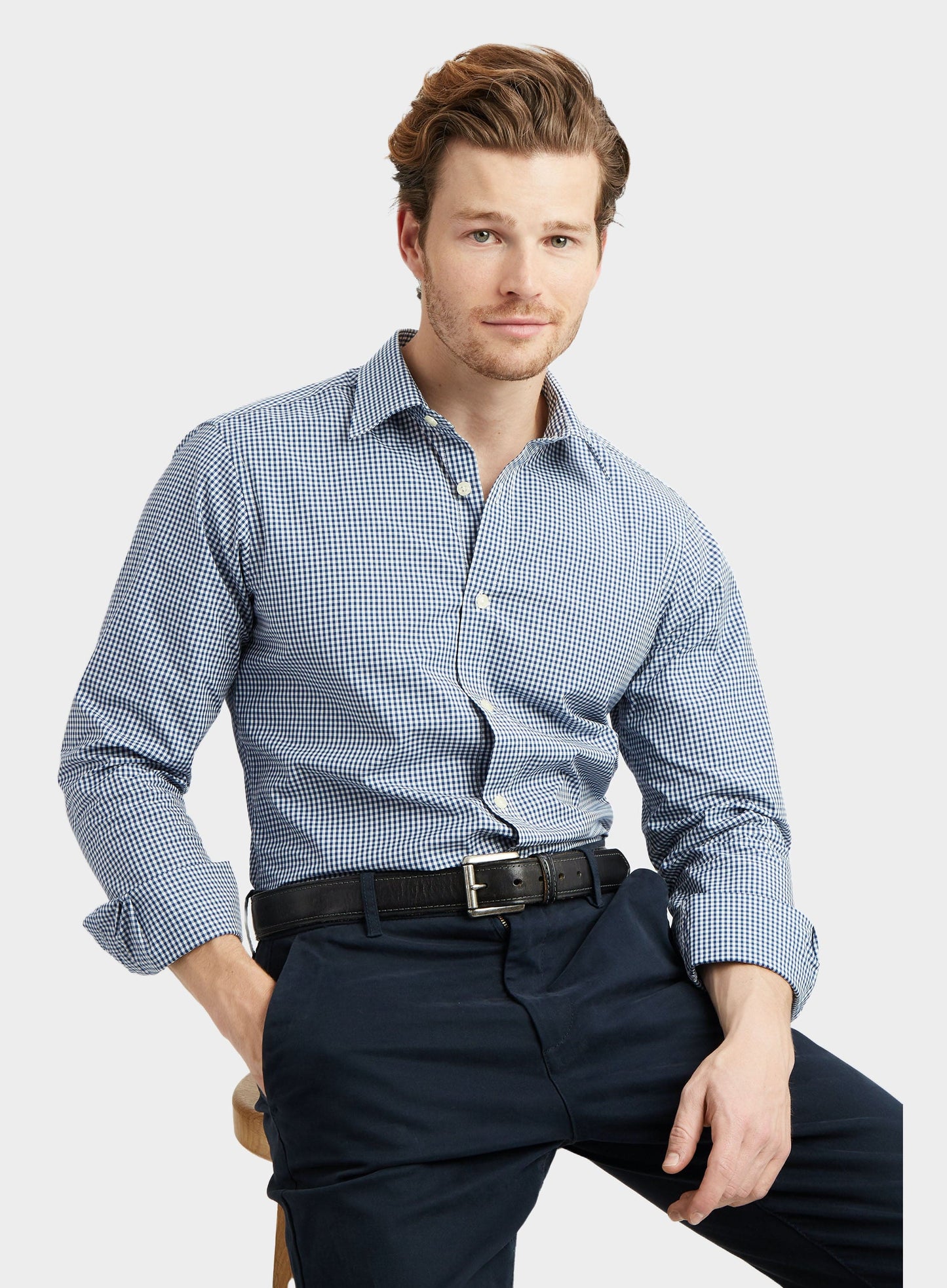 Classic Gingham Shirt - Navy