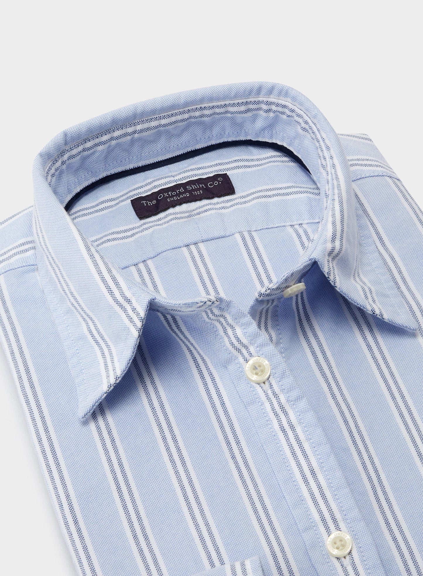 Classic Oxford Shirt - Blue and Navy Stripe