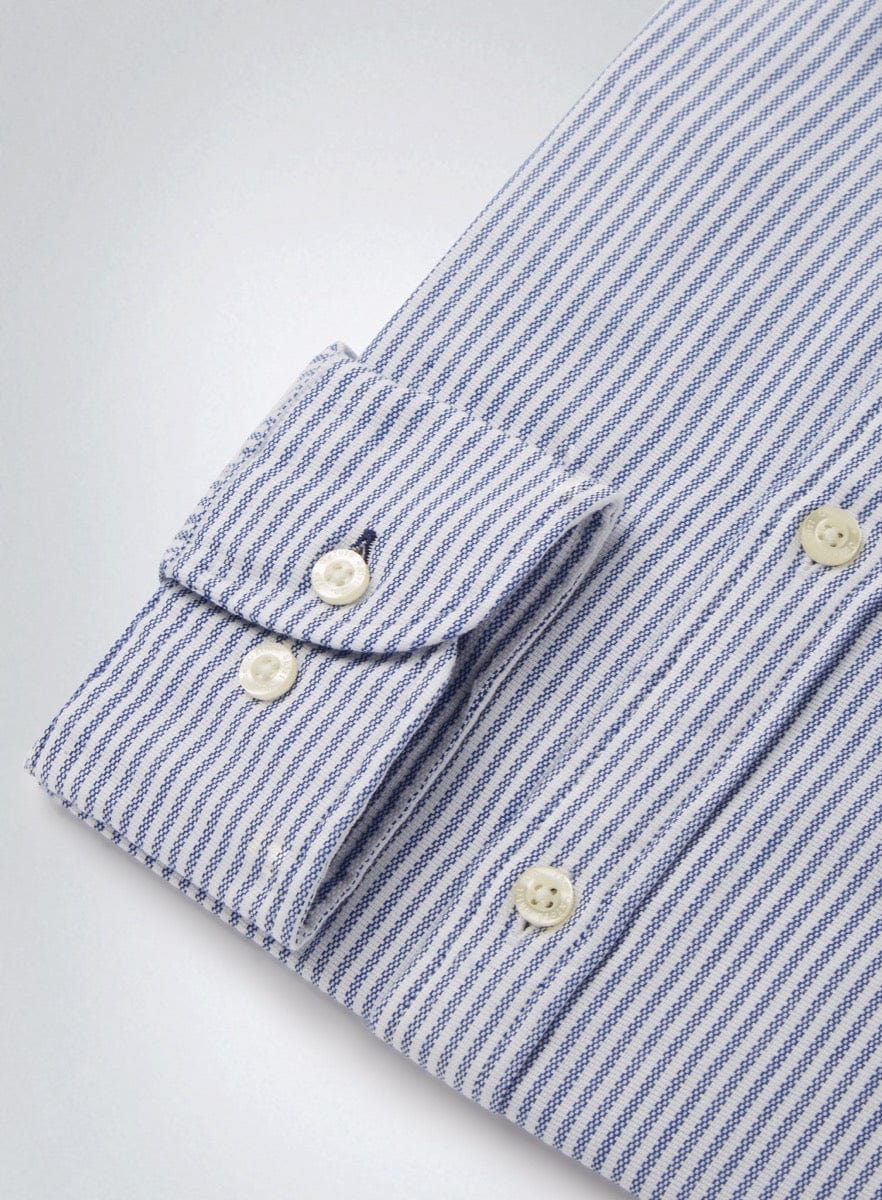 Classic Oxford Shirt - Dark Blue Stripe