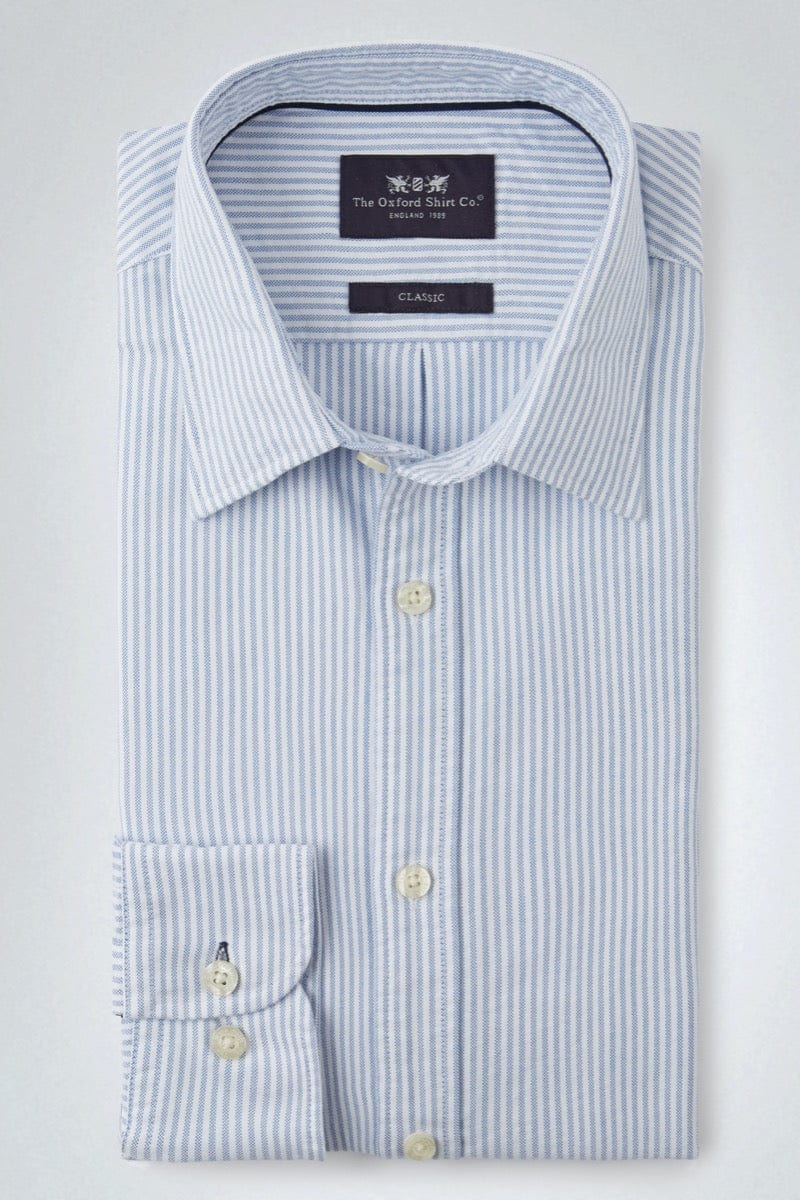 Classic Oxford Shirt - Light Blue Stripe