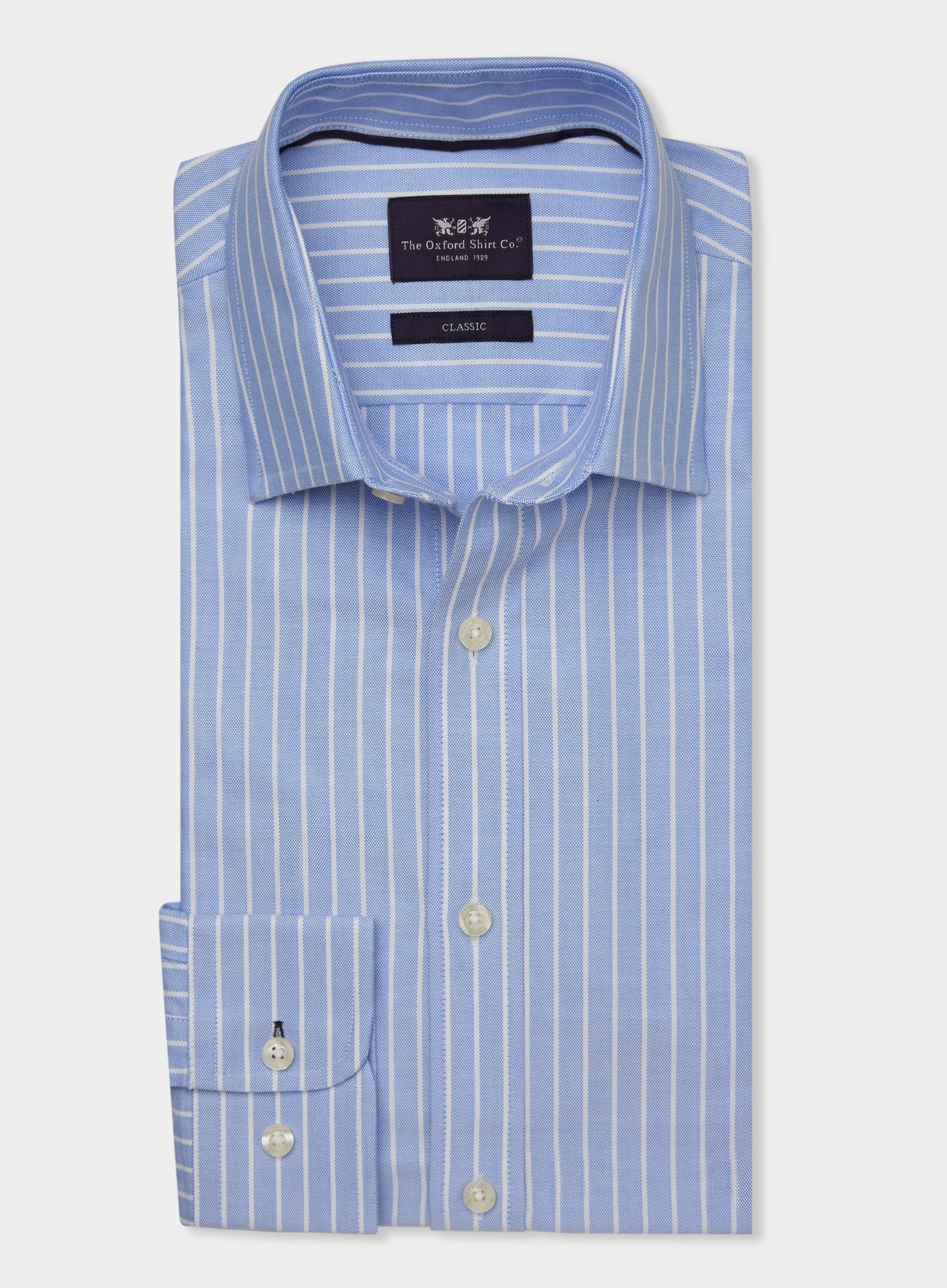 Classic Shirt in Blue and White Stripe