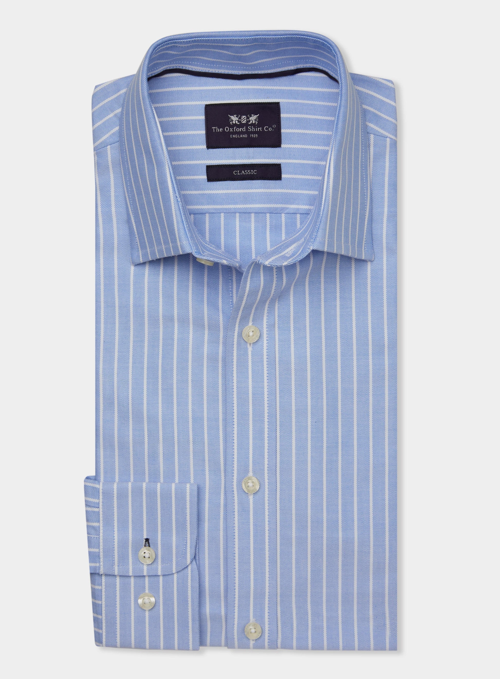 Classic Shirt in Blue and White Stripe
