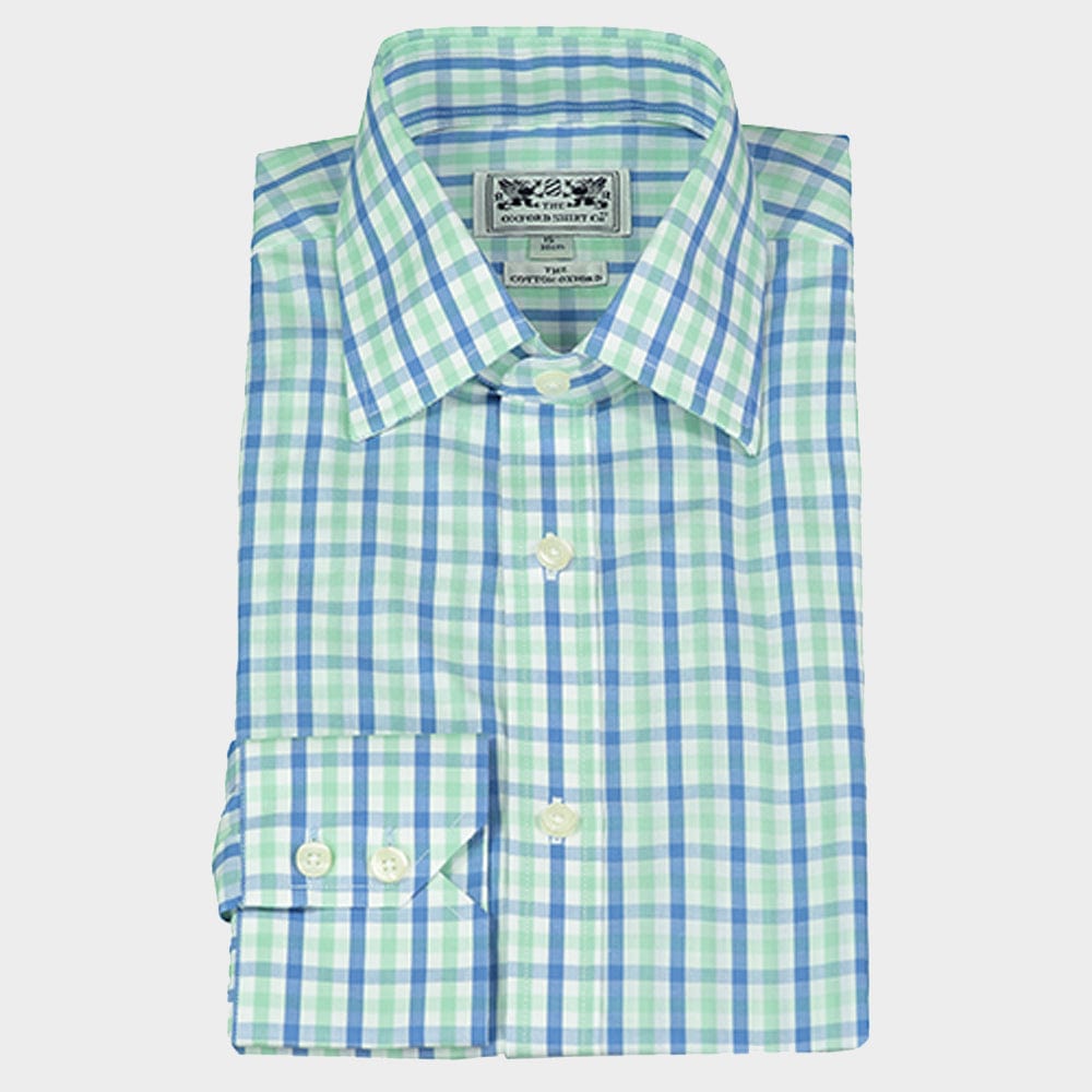 Classic Shirt in Green and Blue Check