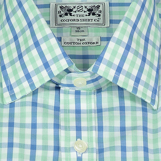 Classic Shirt in Green and Blue Check