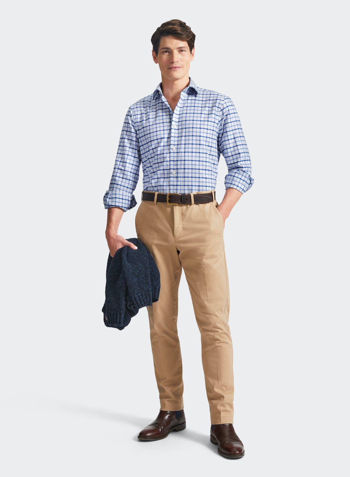 Classic Shirt in Multi Blue Check