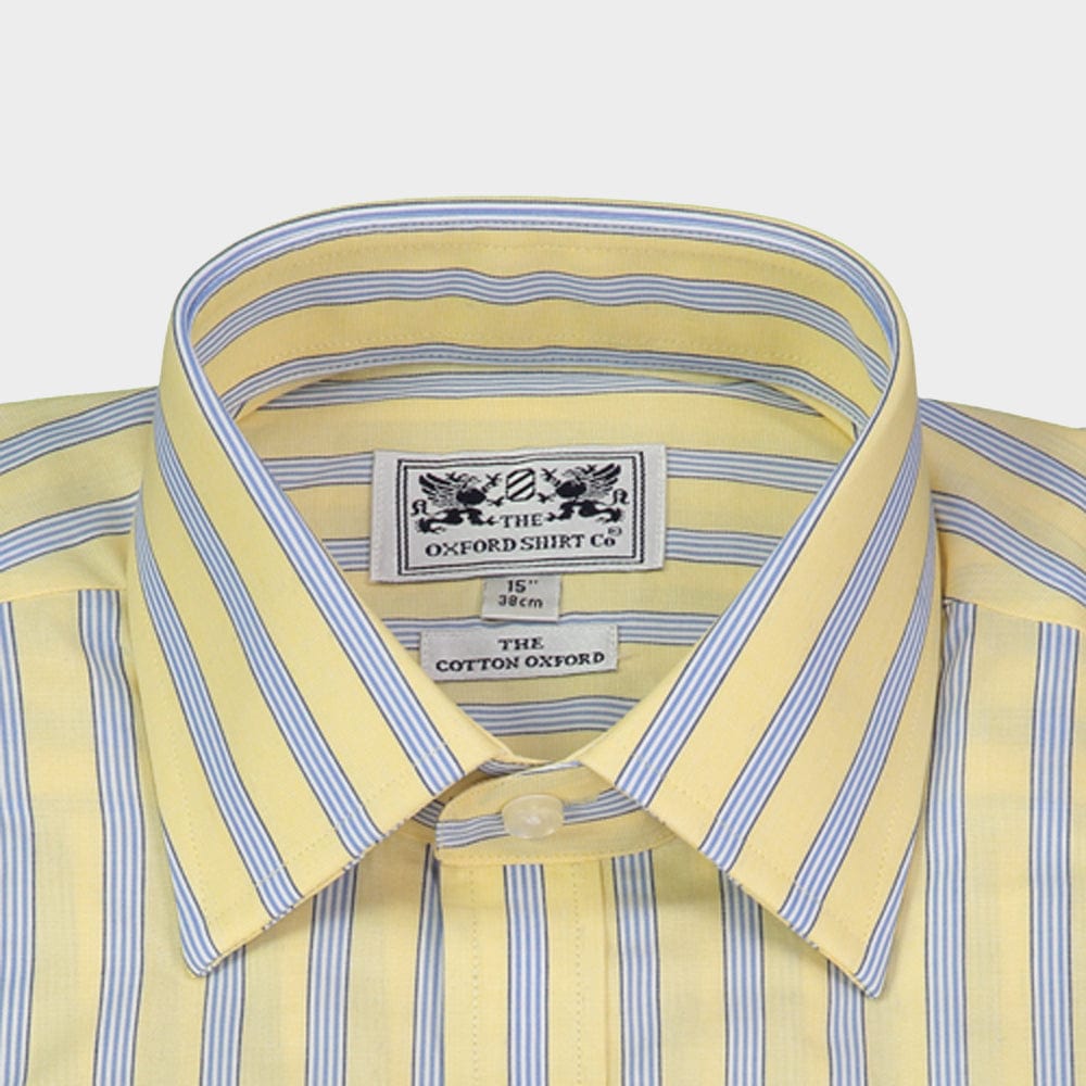 Classic Shirt in Yellow and Blue Stripe