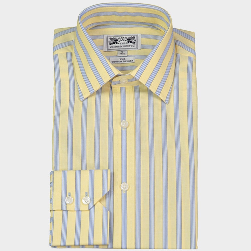 Classic Shirt in Yellow and Blue Stripe