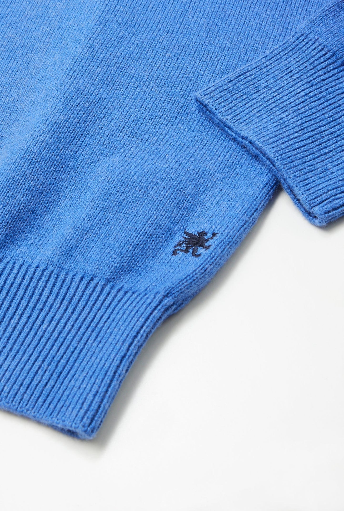 Cotton Cashmere 1/4 Zip in Cornflower