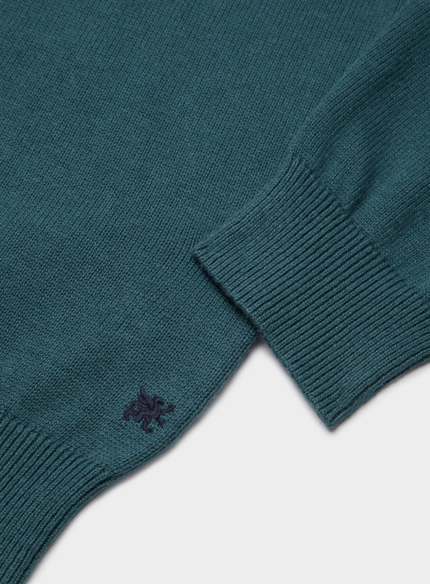 Cotton Cashmere 1/4 Zip in Green