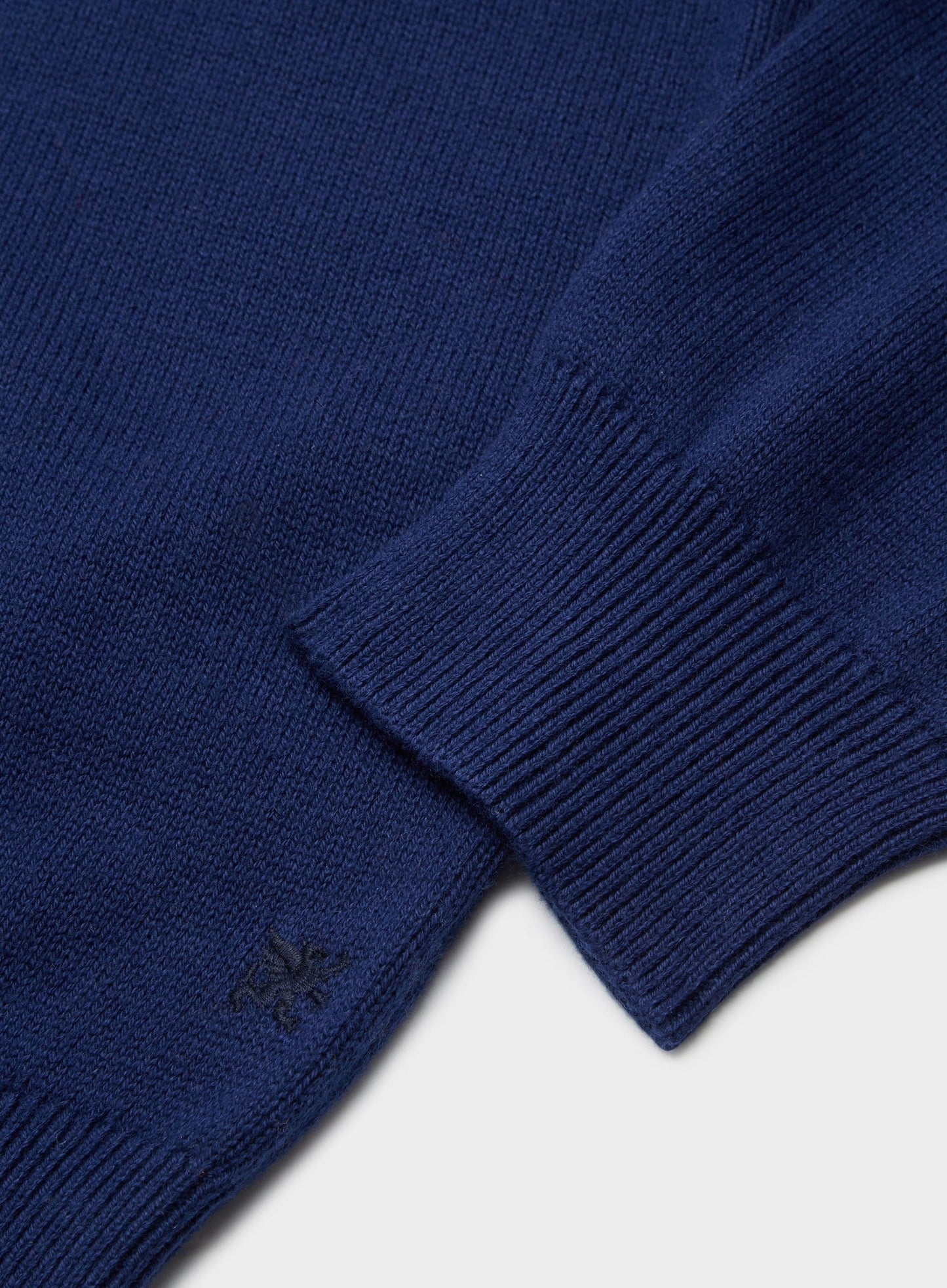 Cotton Cashmere 1/4 Zip in Midnight