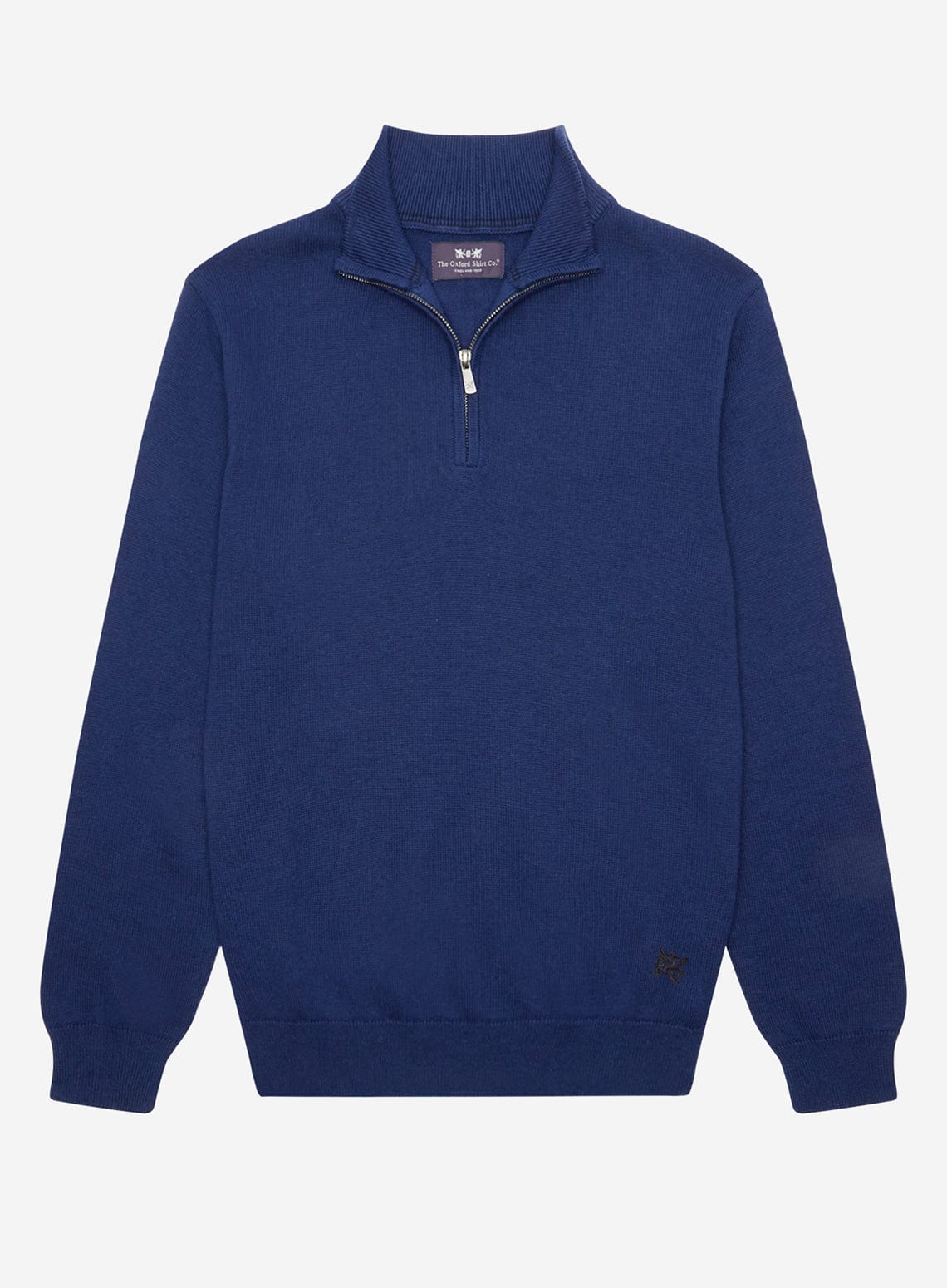 Cotton Cashmere 1/4 Zip in Midnight