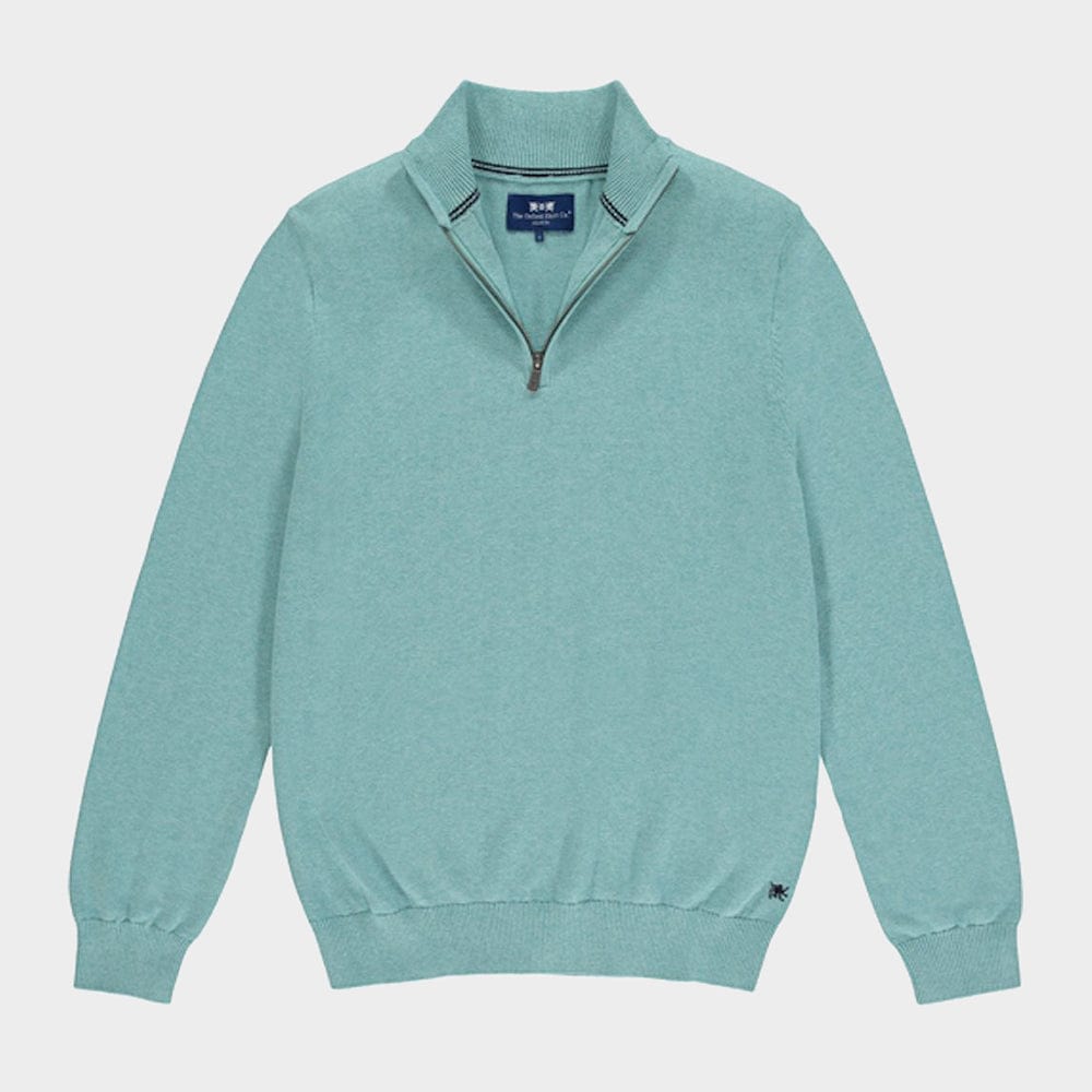 Cotton Cashmere 1/4 Zip in Mint