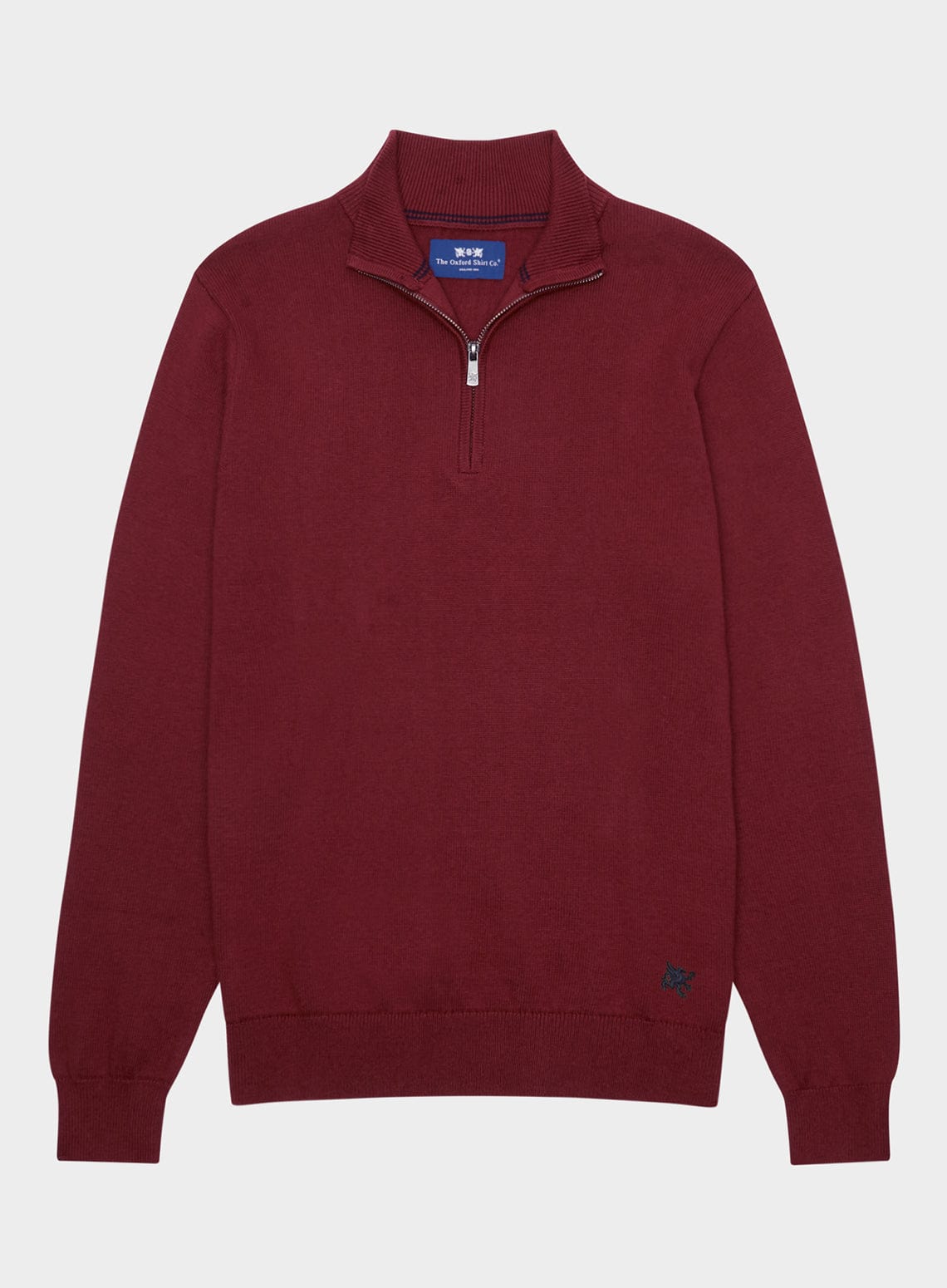 Cotton Cashmere 1/4 Zip in Wine