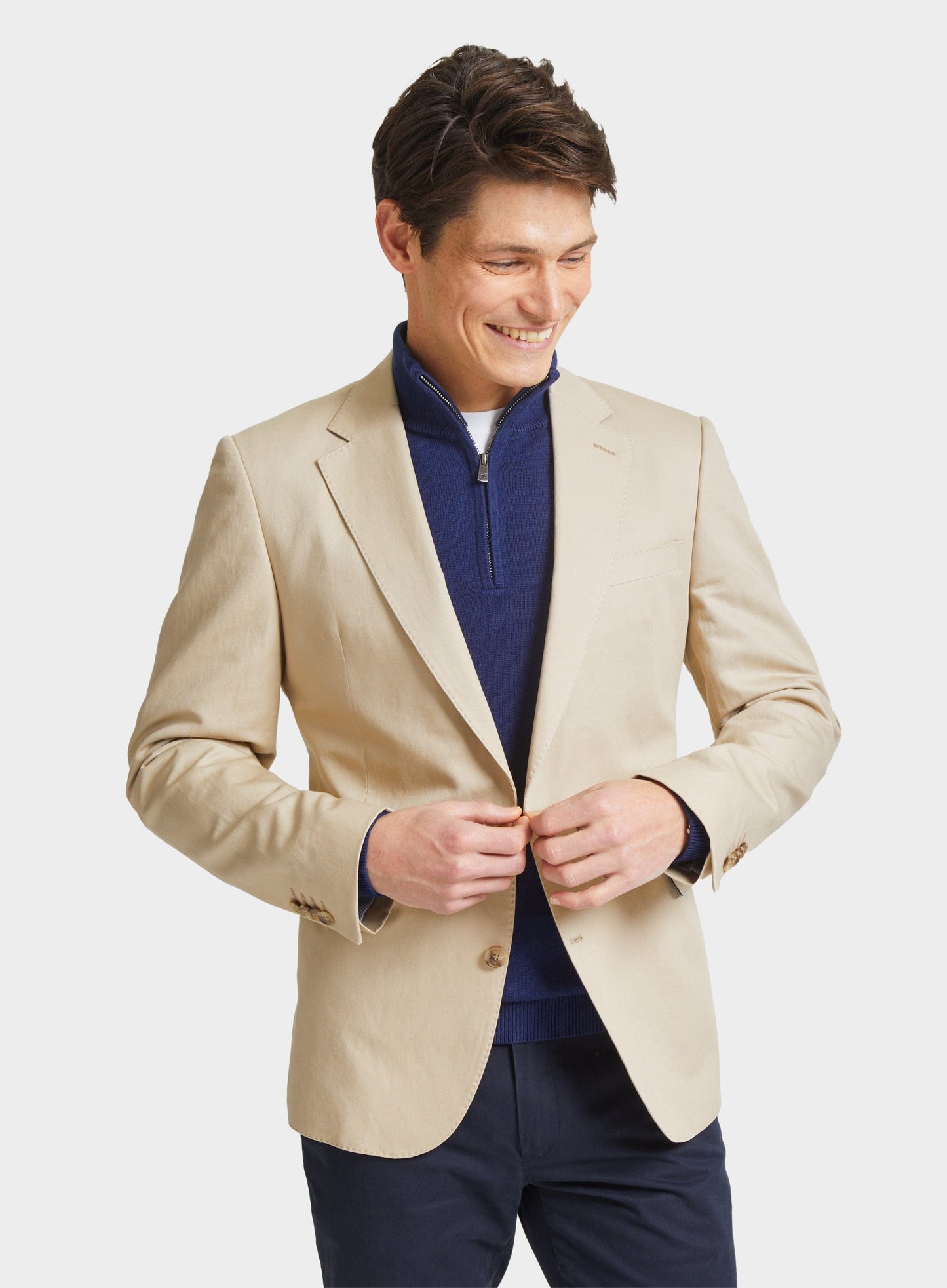 Cotton Linen Jacket - Beige