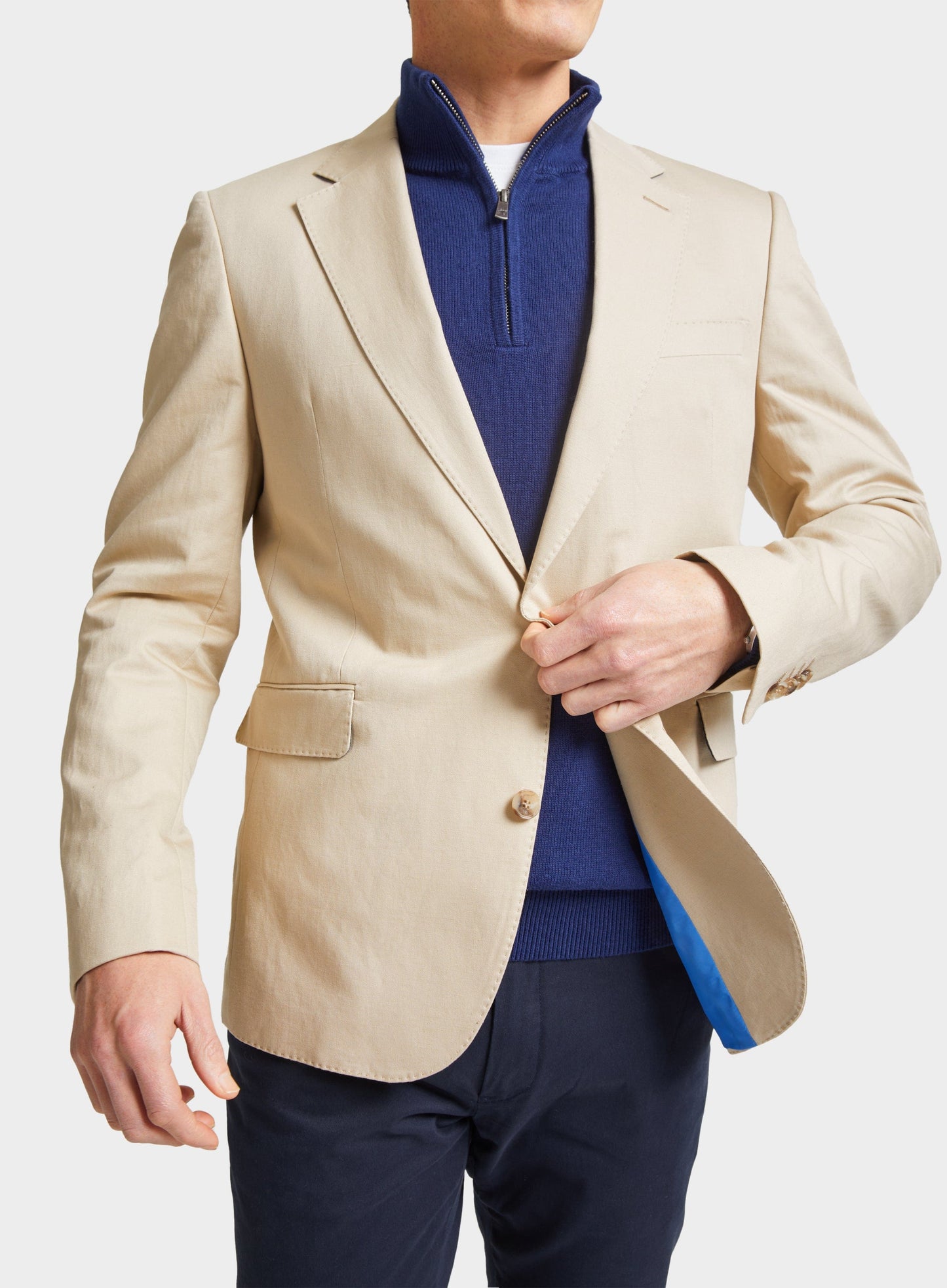 Cotton Linen Jacket - Beige