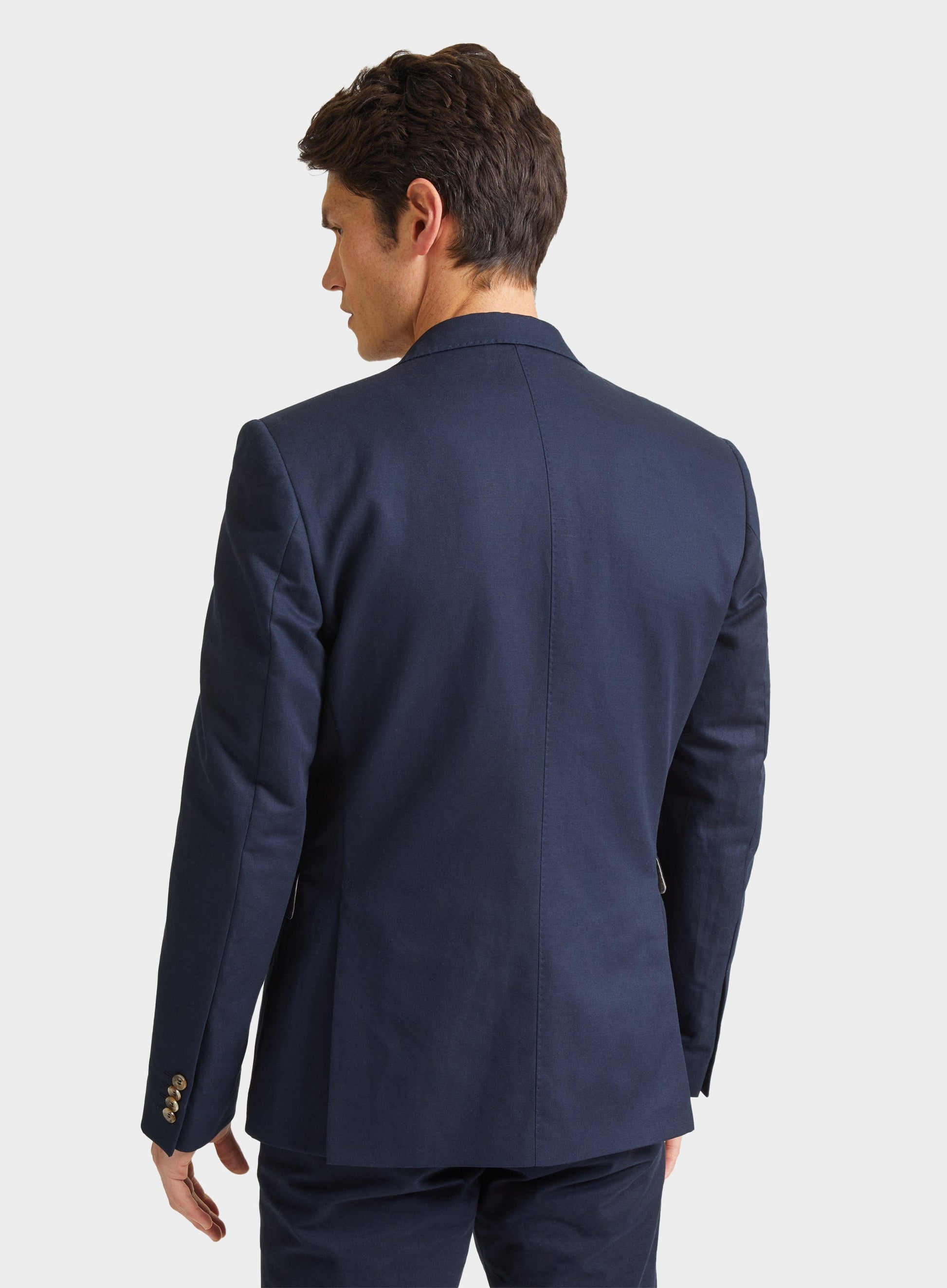 Cotton Linen Jacket - Navy