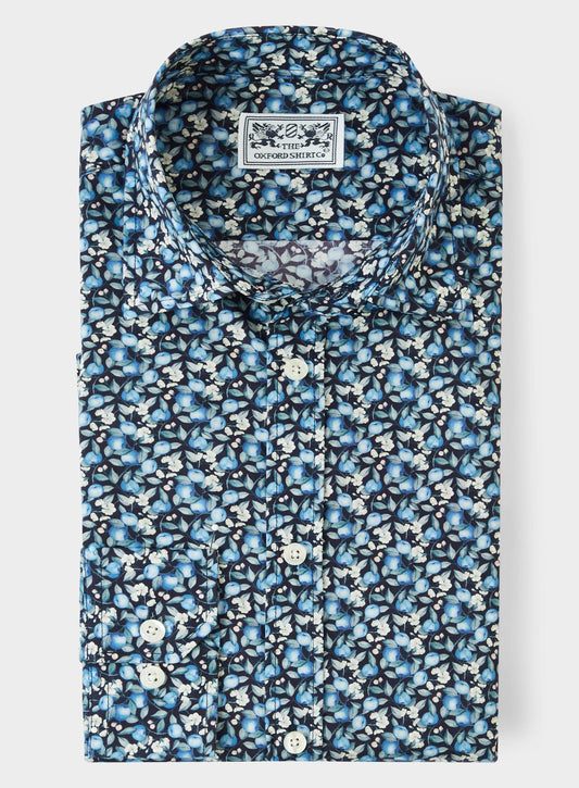 Elvington Orchard Blue - Made with Liberty Fabric