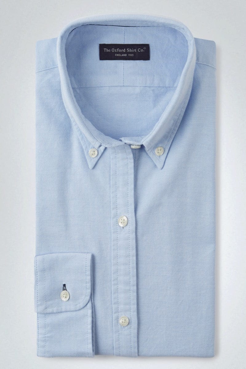 Womens Cotton Oxford Shirt in Blue Oxford Shirt Co