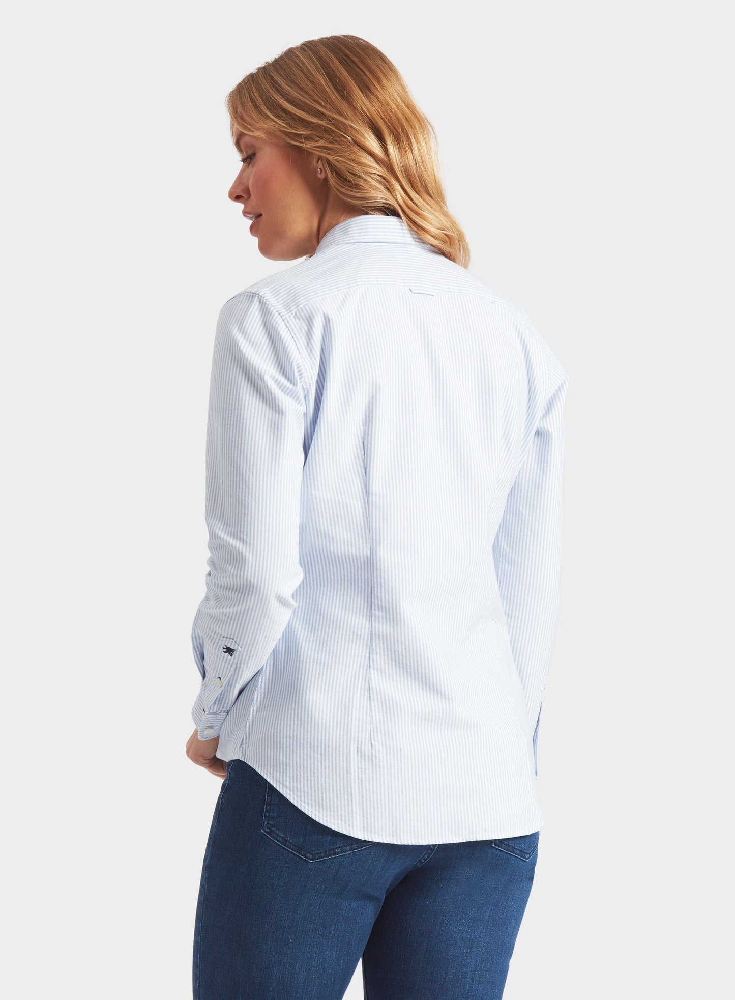 Fitted Oxford Shirt - Light Blue Stripe