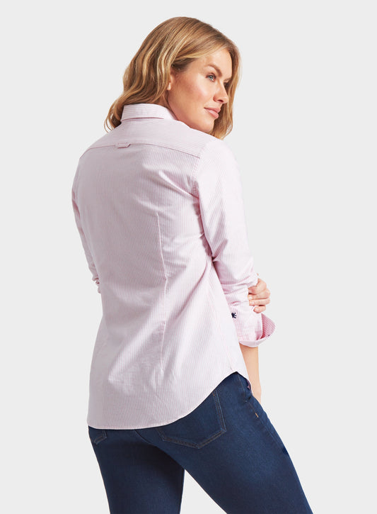 Fitted Oxford Shirt - Pink Stripe