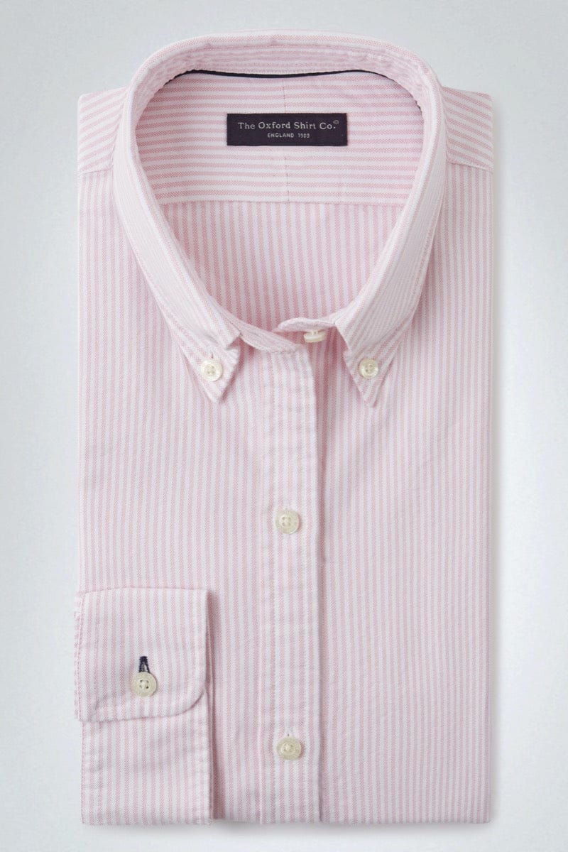 Fitted Oxford Shirt - Pink Stripe