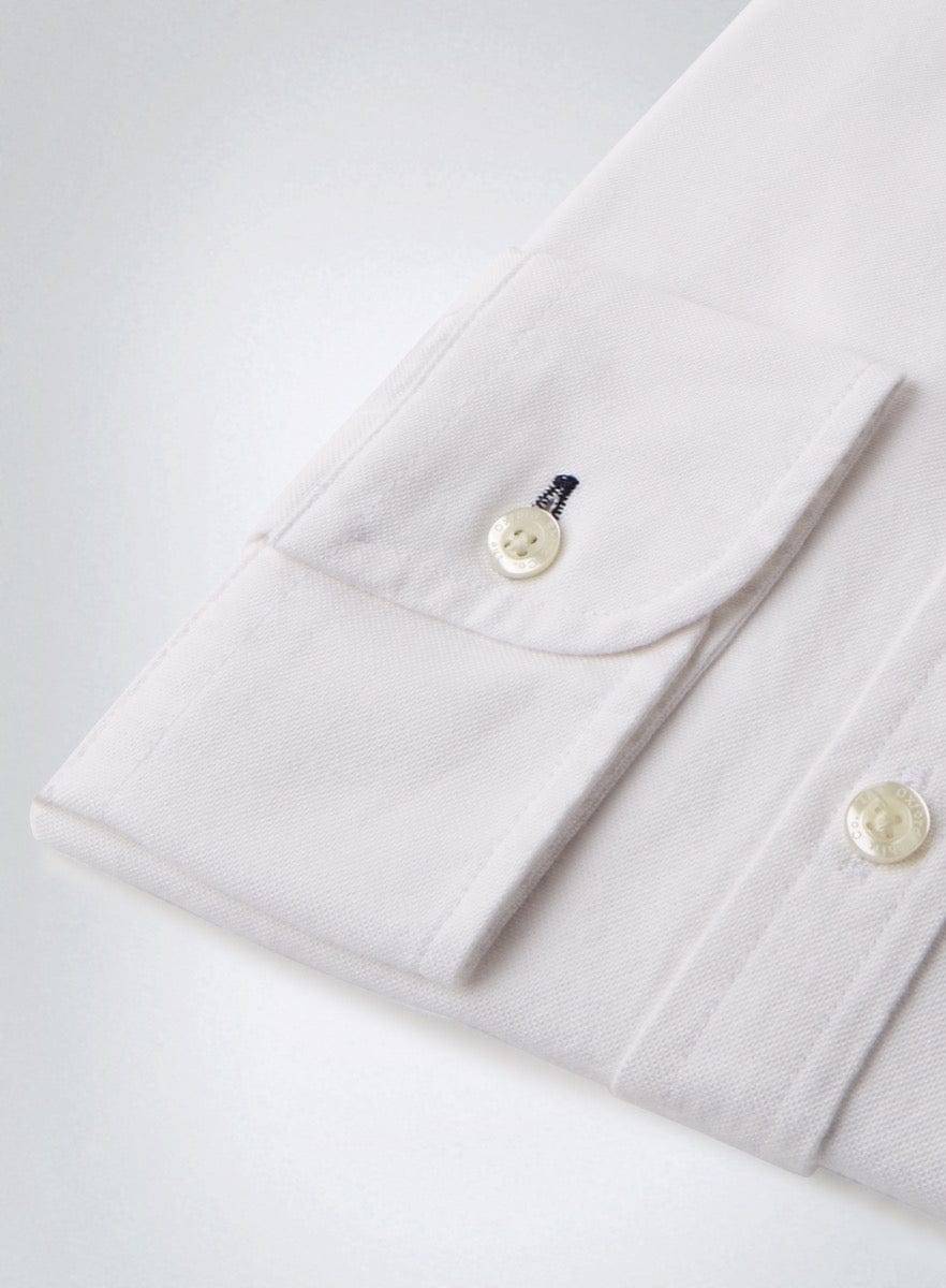 Fitted Oxford Shirt - White