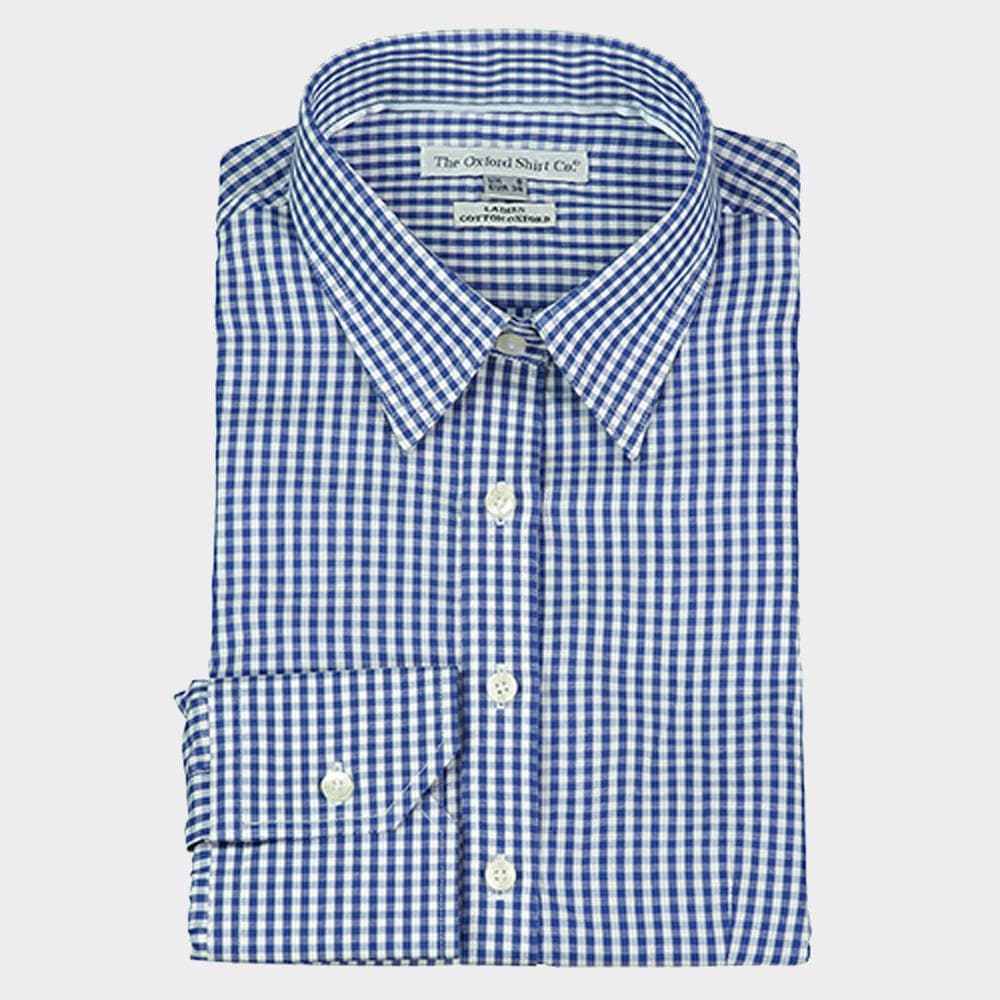 Fitted Shirt in Navy Gingham