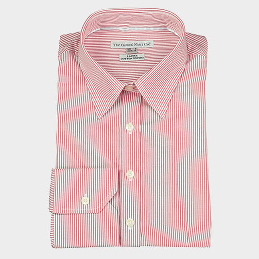 Fitted Shirt in Red Stripe