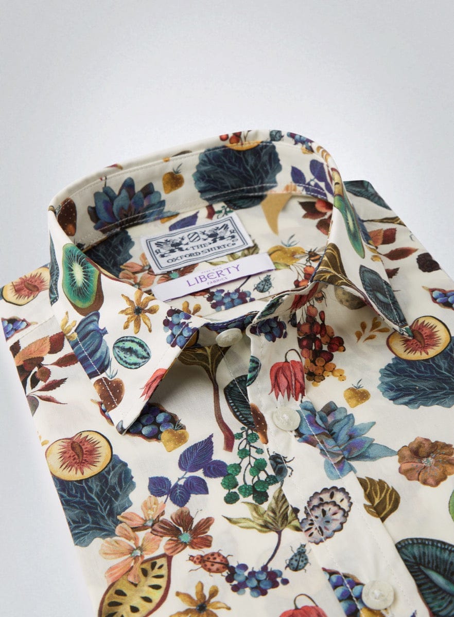 Mens Floral Earth Made with Liberty Fabric Shirt - Oxford Shirt Co.