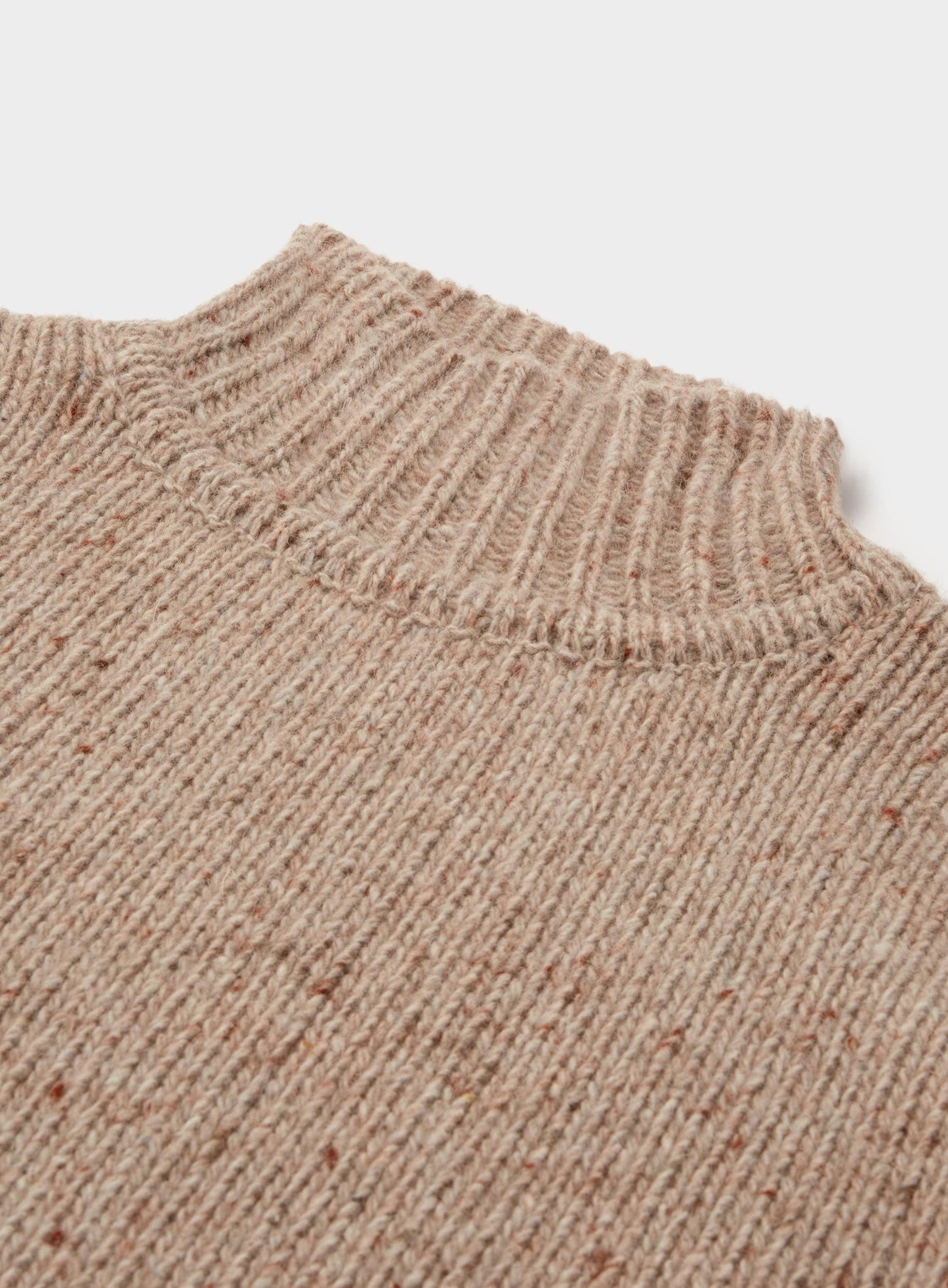 Knitted Neppy Turtle Neck - Oatmeal