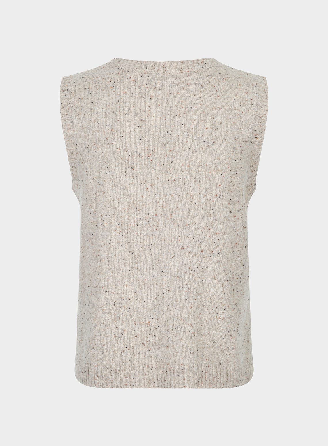 Knitted Neppy Vest in Natural