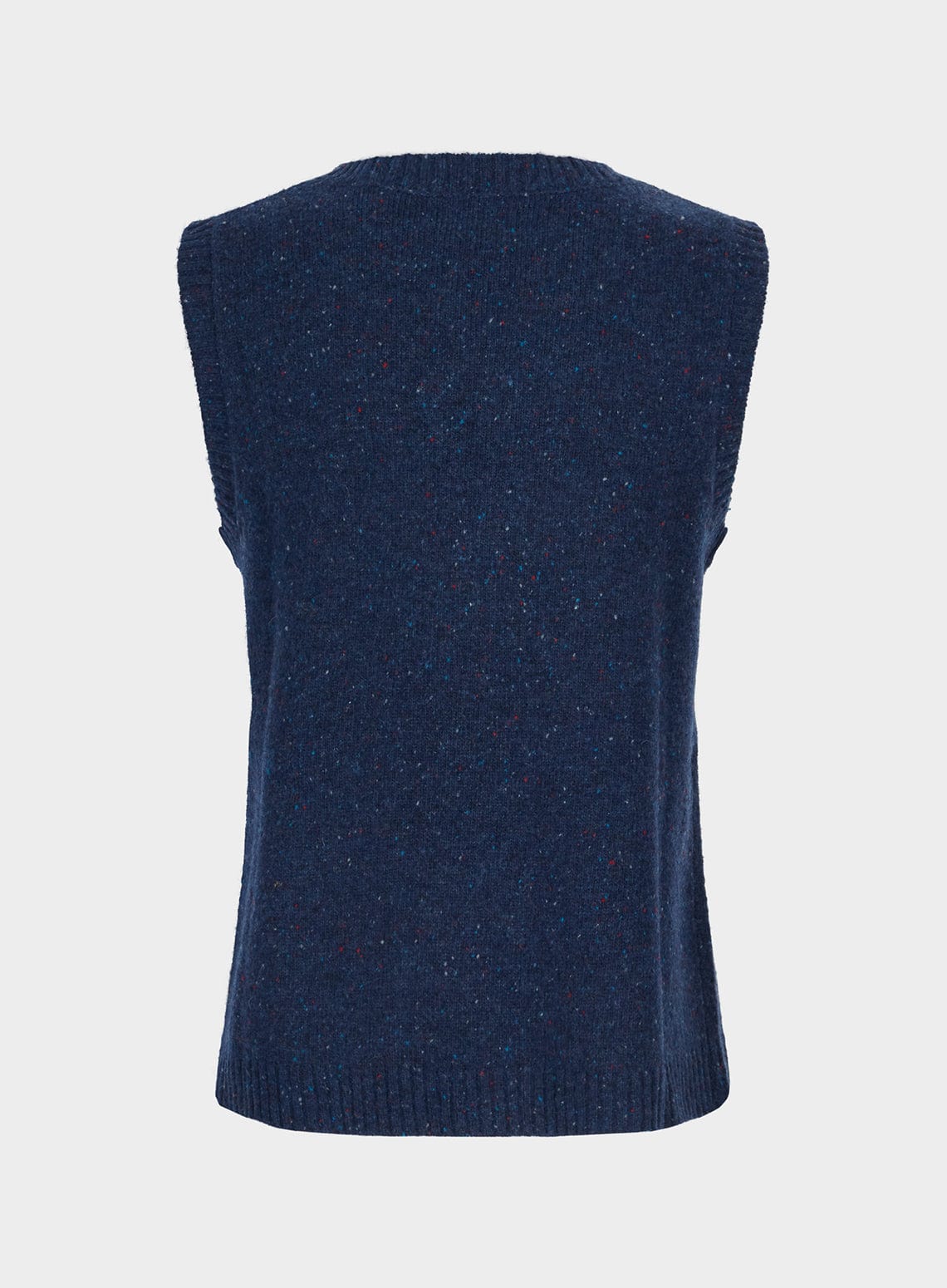 Knitted Neppy Vest in Navy