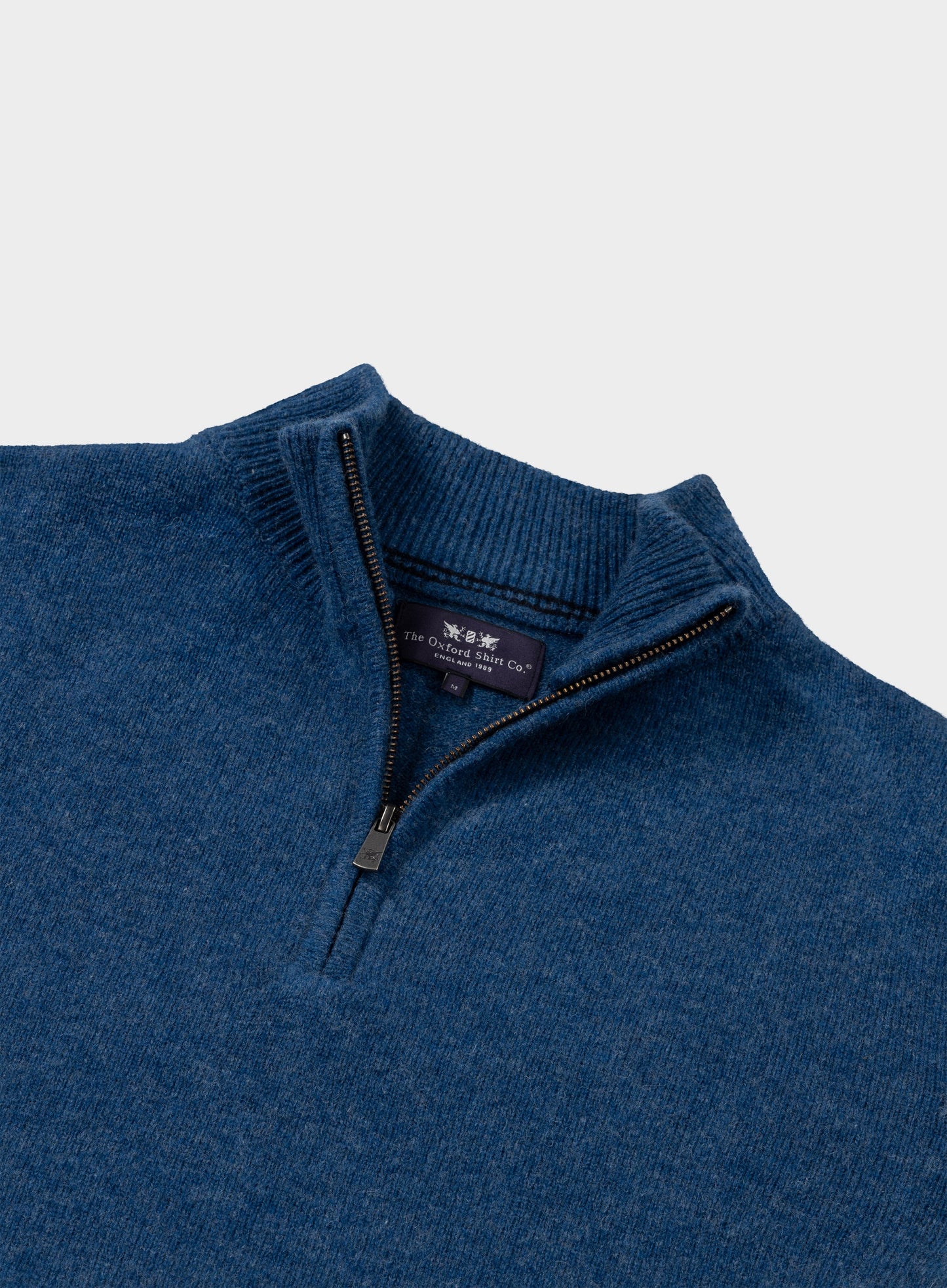 Lambswool 1/4 Zip in Blue