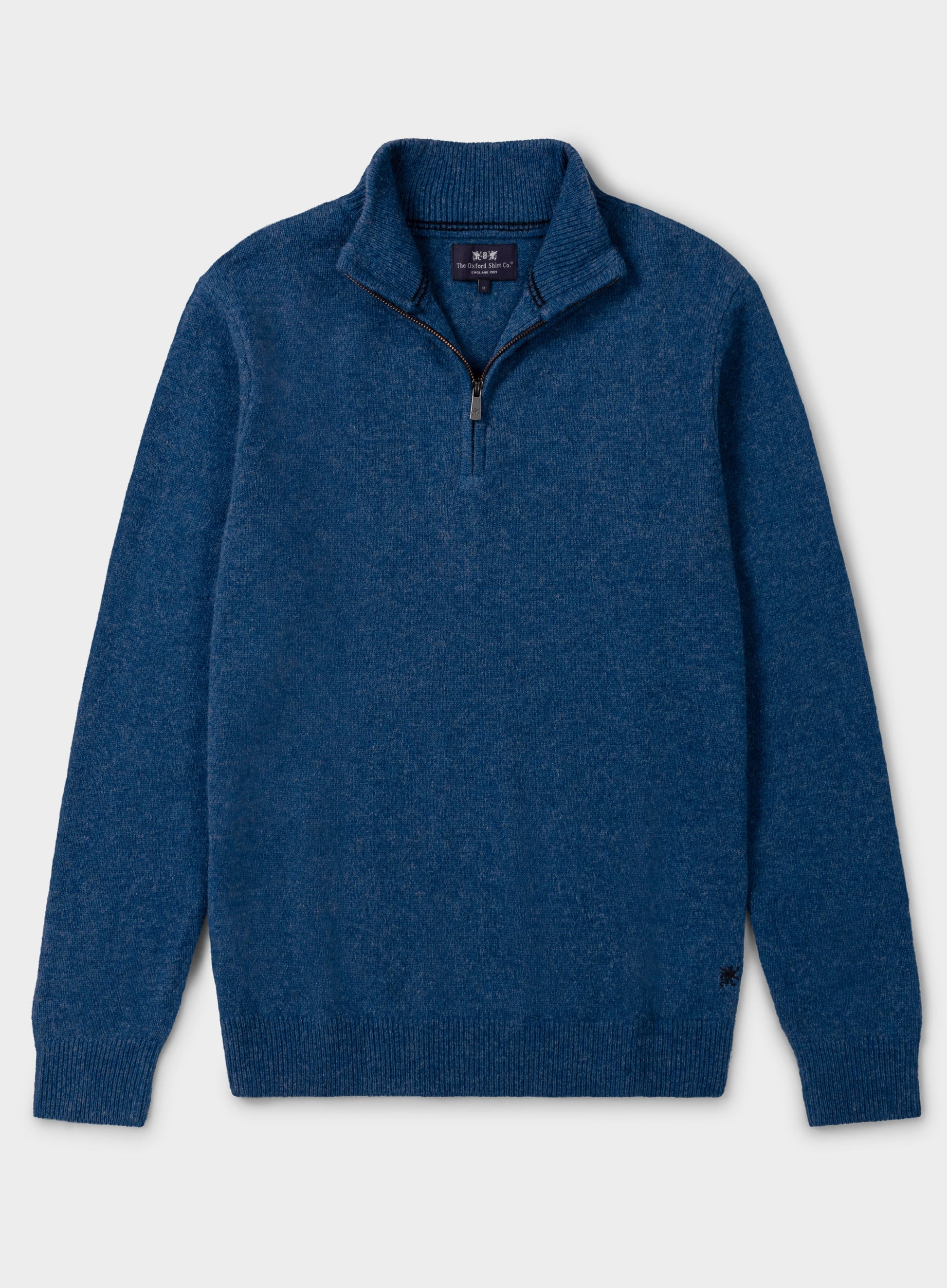 Lambswool 1/4 Zip in Blue