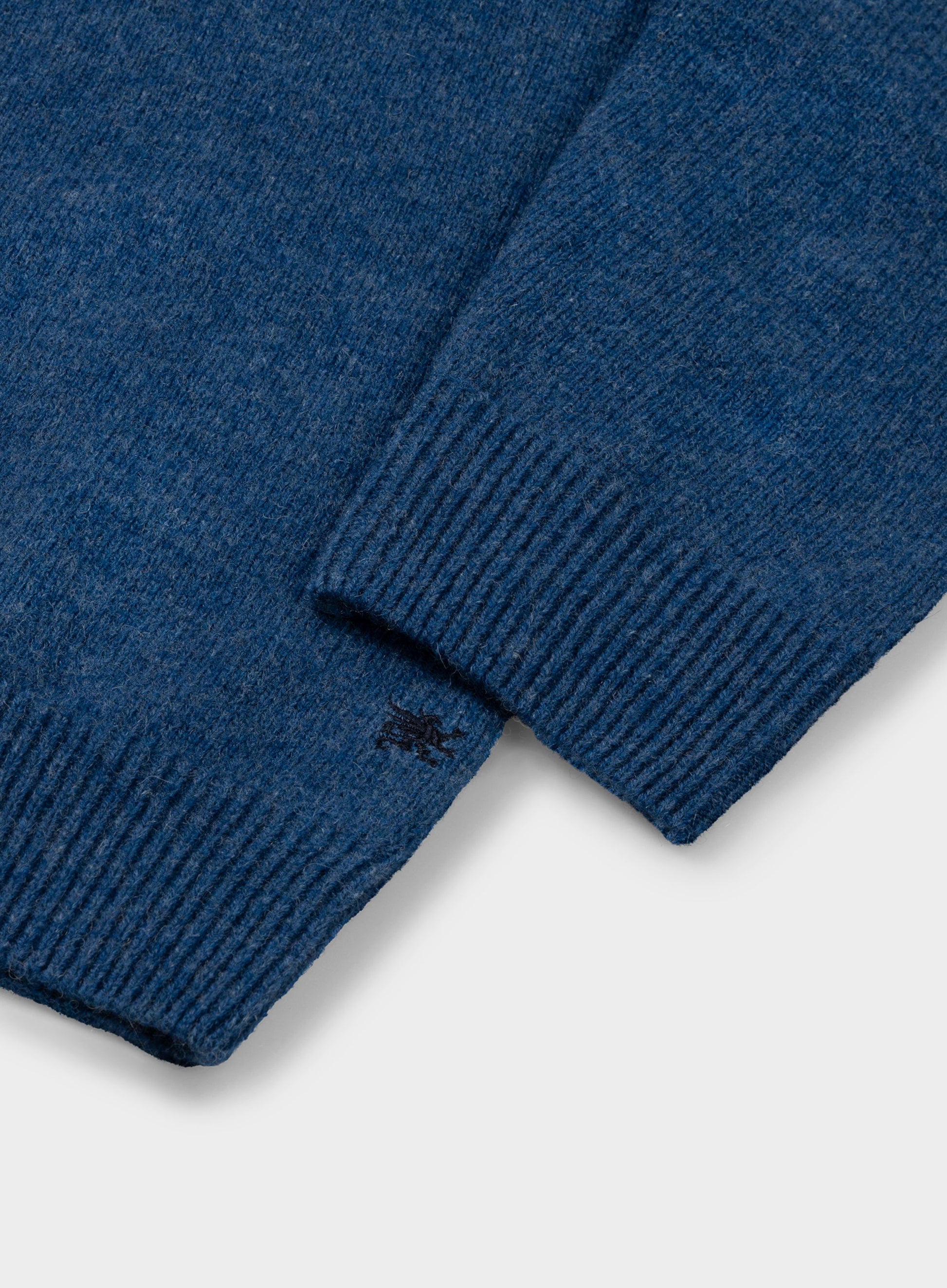 Lambswool 1/4 Zip in Blue