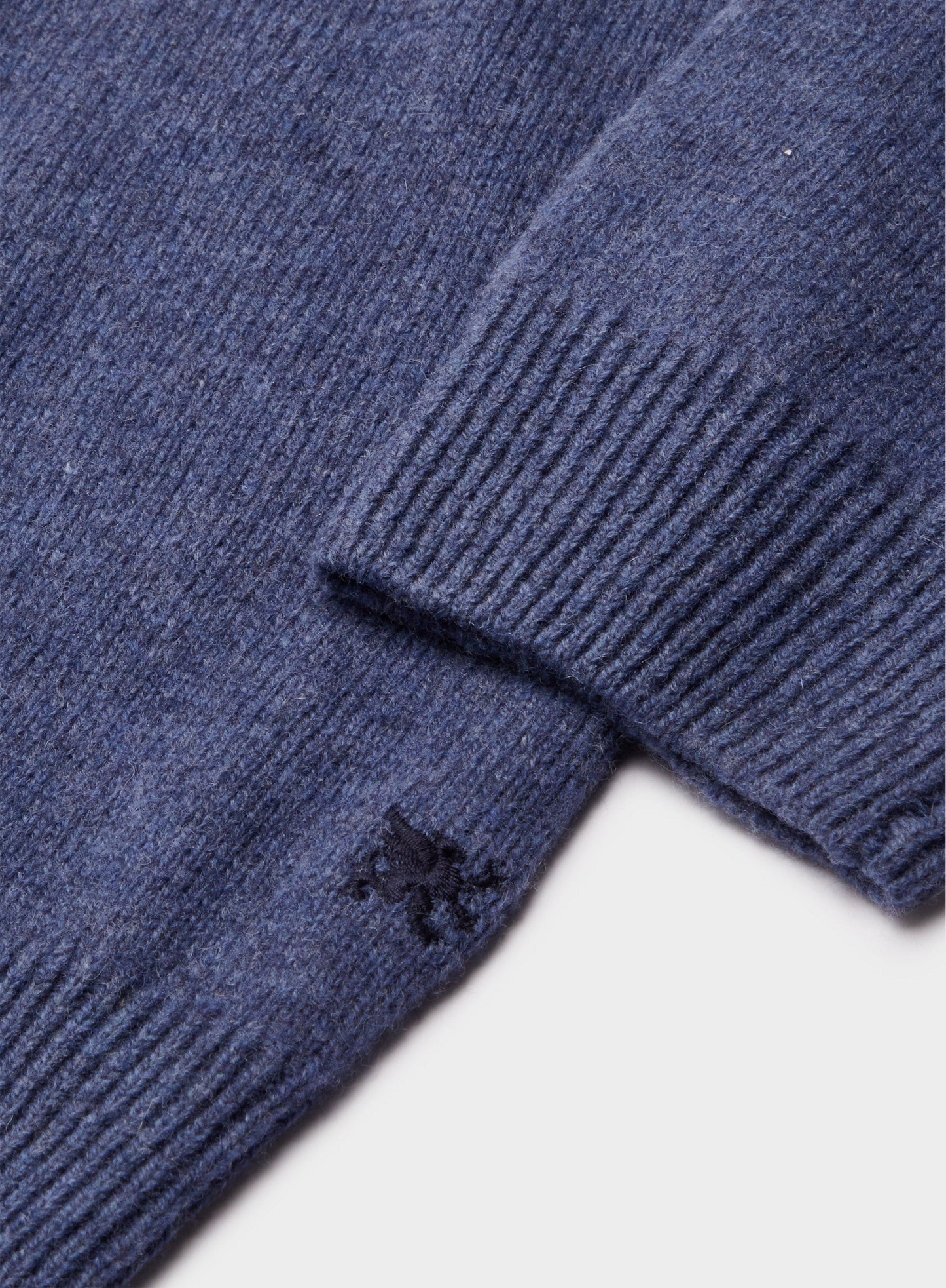 Lambswool 1/4 Zip in Denim