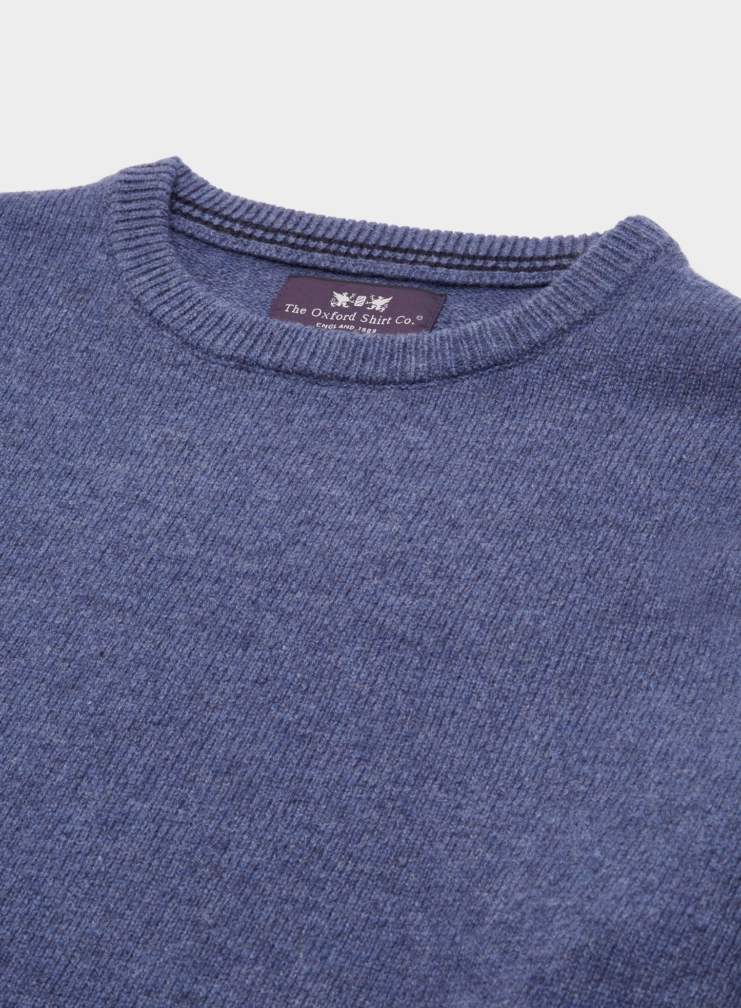 Lambswool Crew Neck in Denim