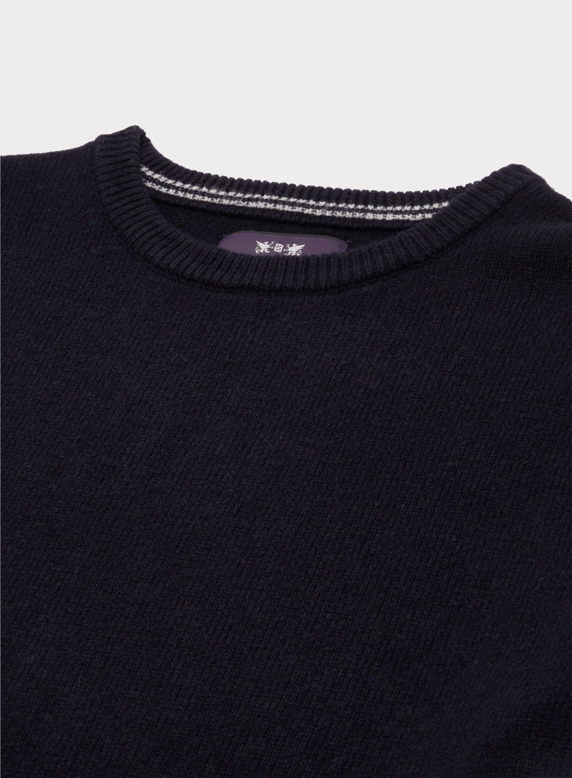 Lambswool Crew Neck in Navy