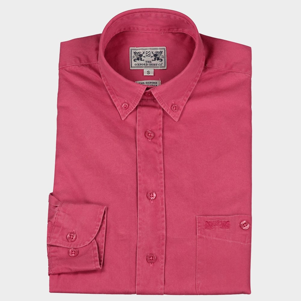 Long Sleeved Weekender Shirt in Bright Pink