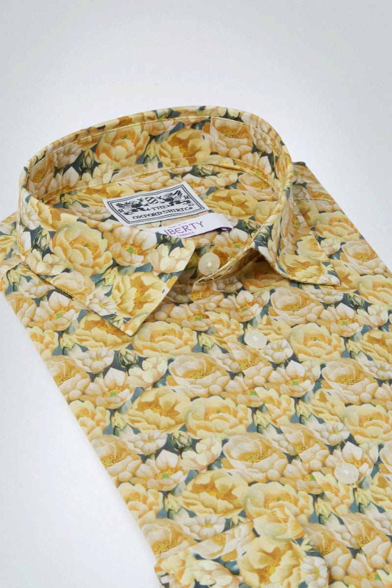 Womens Prairie Lemon Made with Liberty Fabric Shirt - Oxford Shirt Co.