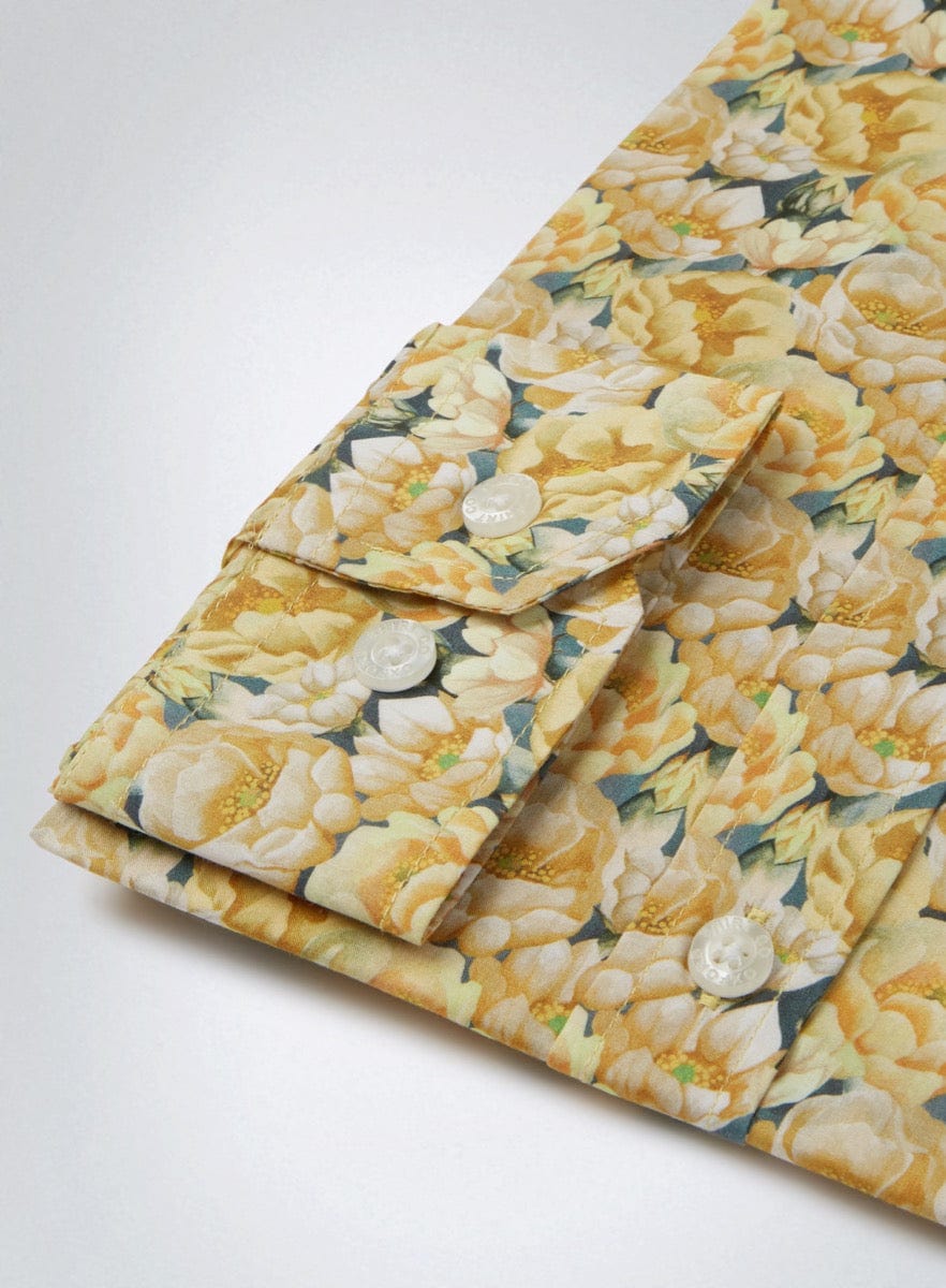 Womens Prairie Lemon Made with Liberty Fabric Shirt - Oxford Shirt Co.